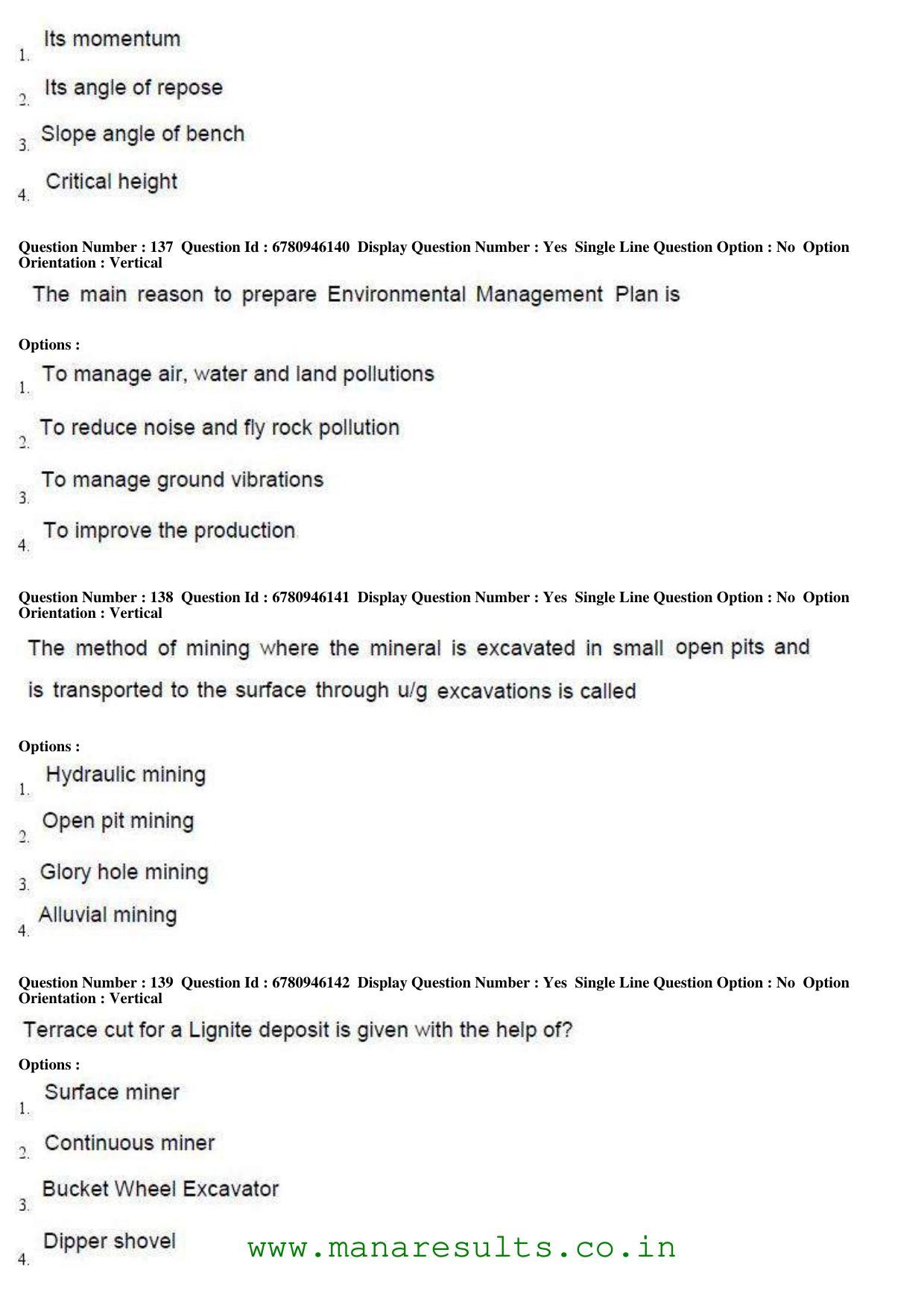 AP ECET 2017 Mining Engineering Old Previous Question Papers - Page 43