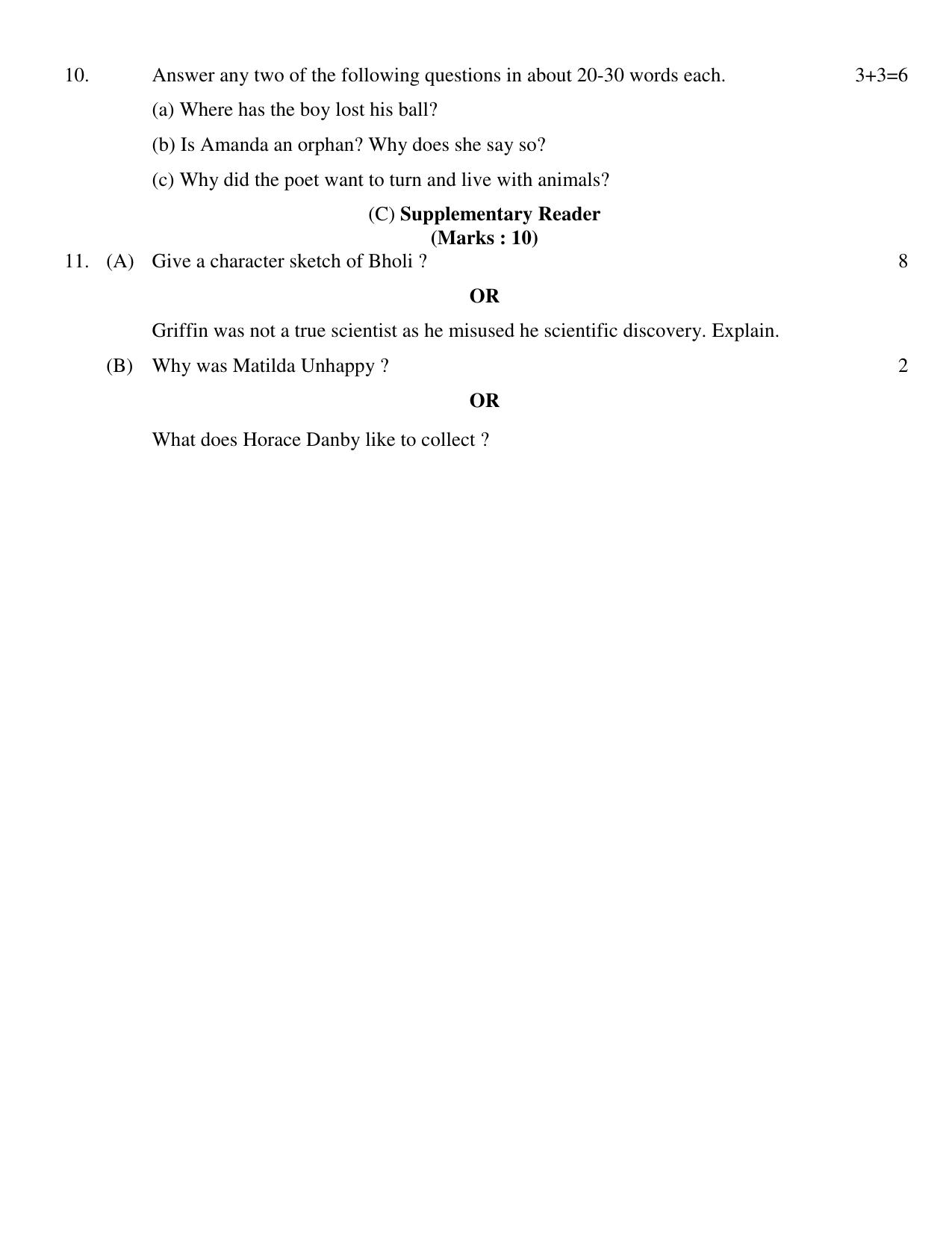 JAC Board Class 10th 2020 ENGLISH SET-1 Model Paper - Page 4