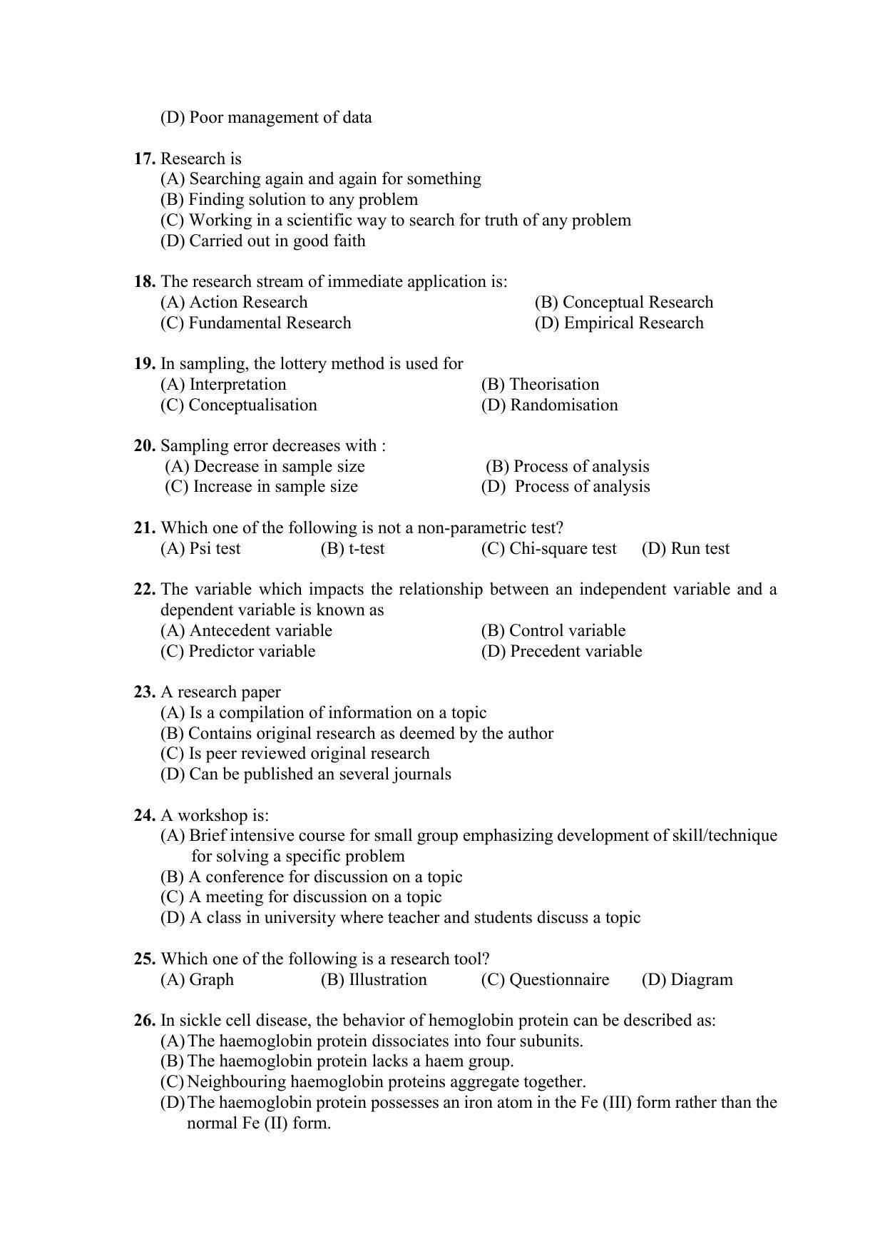 PU MPET Biotechnology 2020 Question Papers - Page 17