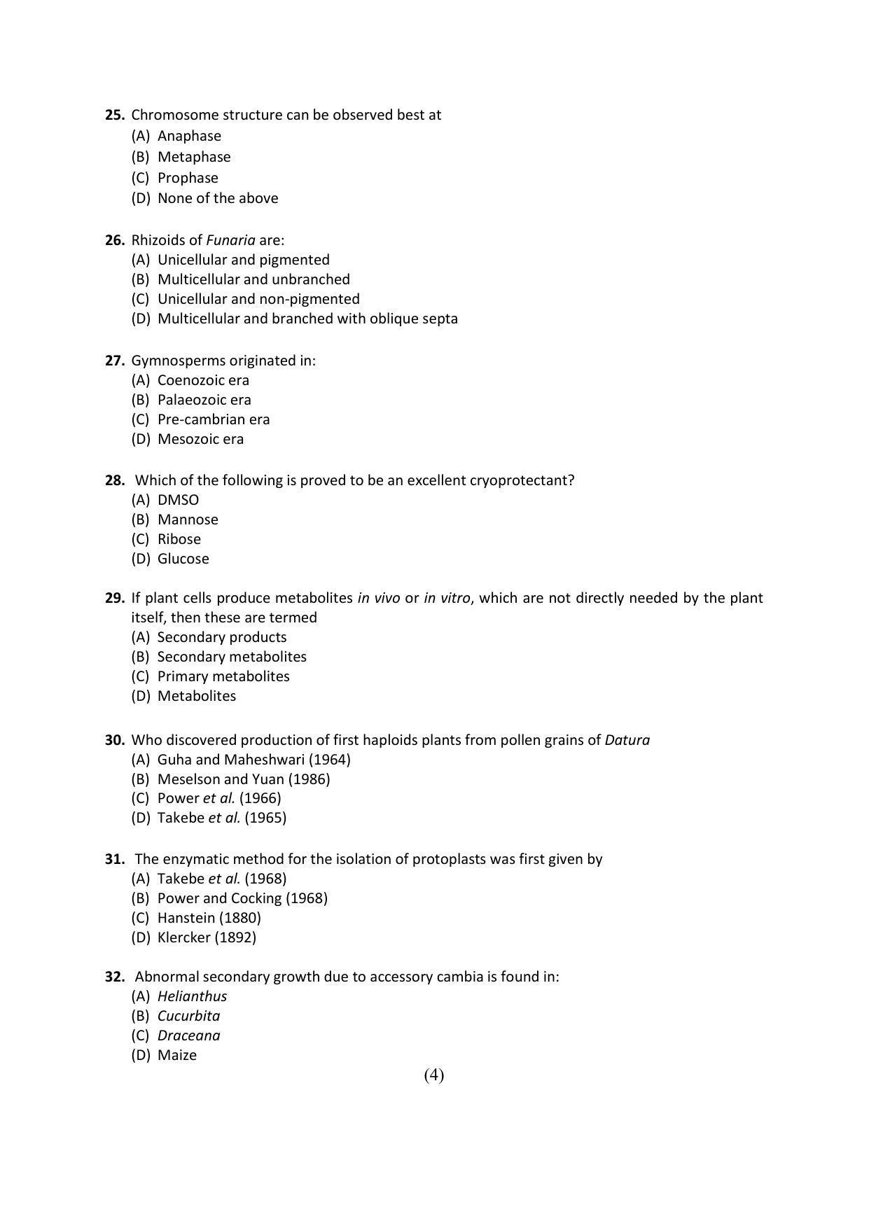 PU MPET Biotechnology 2020 Question Papers - Page 29