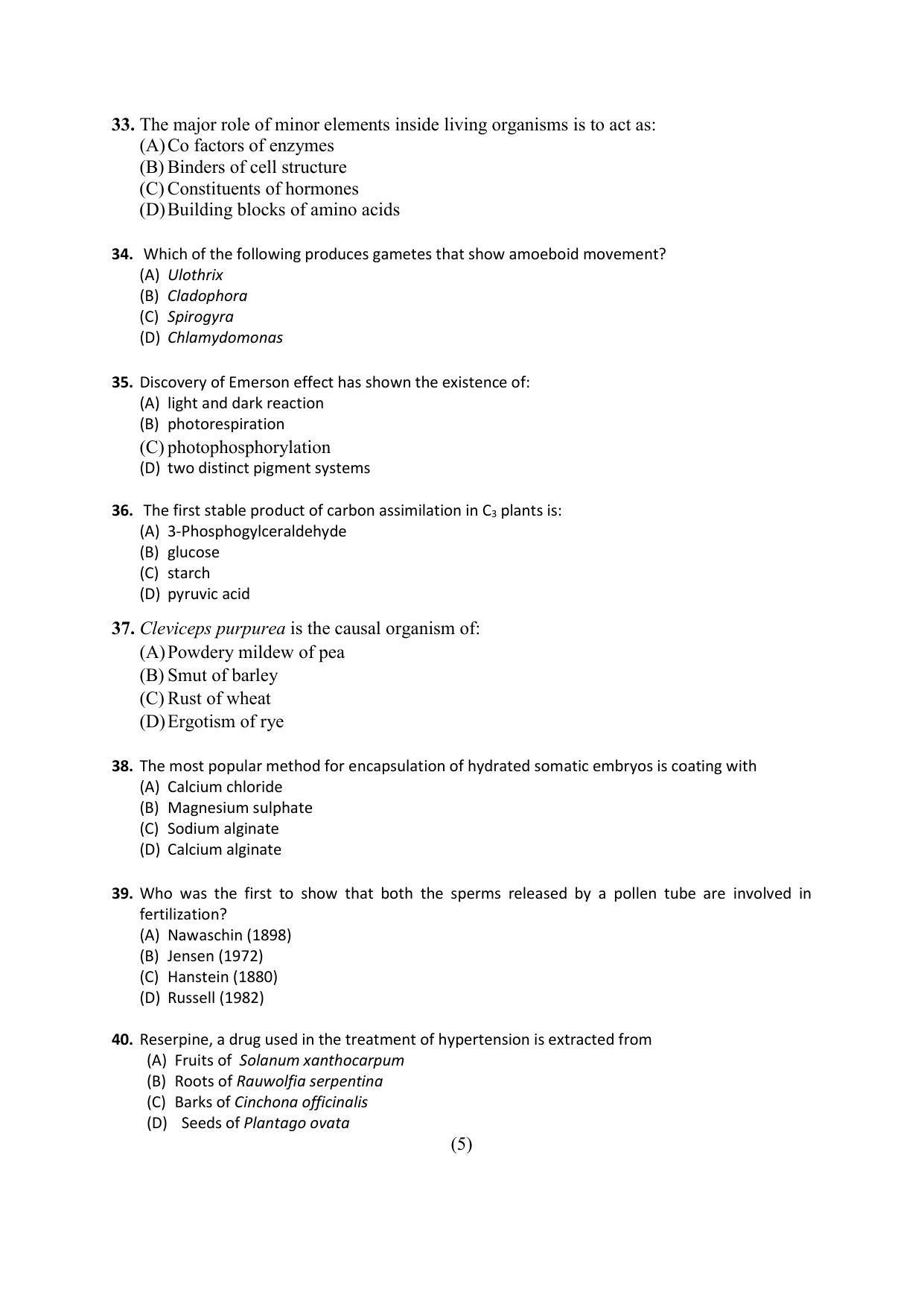 PU MPET Biotechnology 2020 Question Papers - Page 30