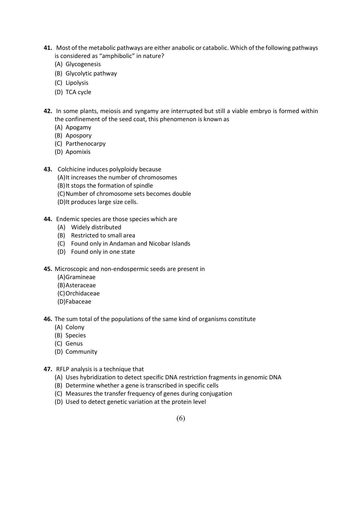 PU MPET Biotechnology 2020 Question Papers - Page 31