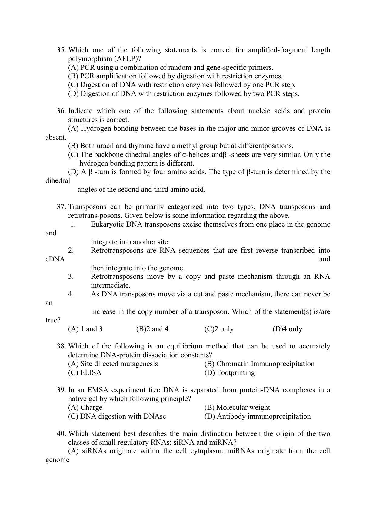 PU MPET Biotechnology 2020 Question Papers - Page 55
