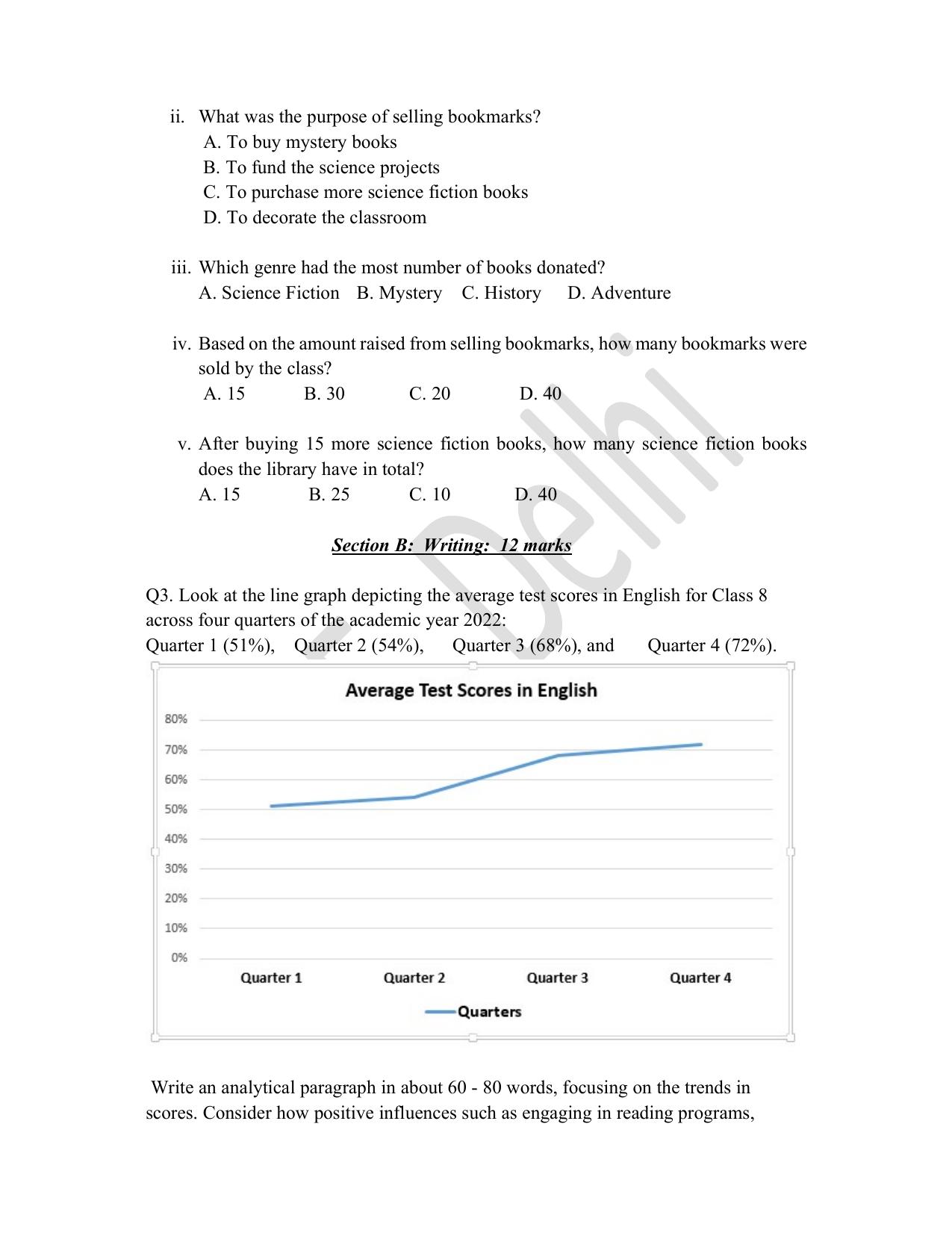 Edudel Class 8 English Practice Papers-2 (2023-24) - Page 3