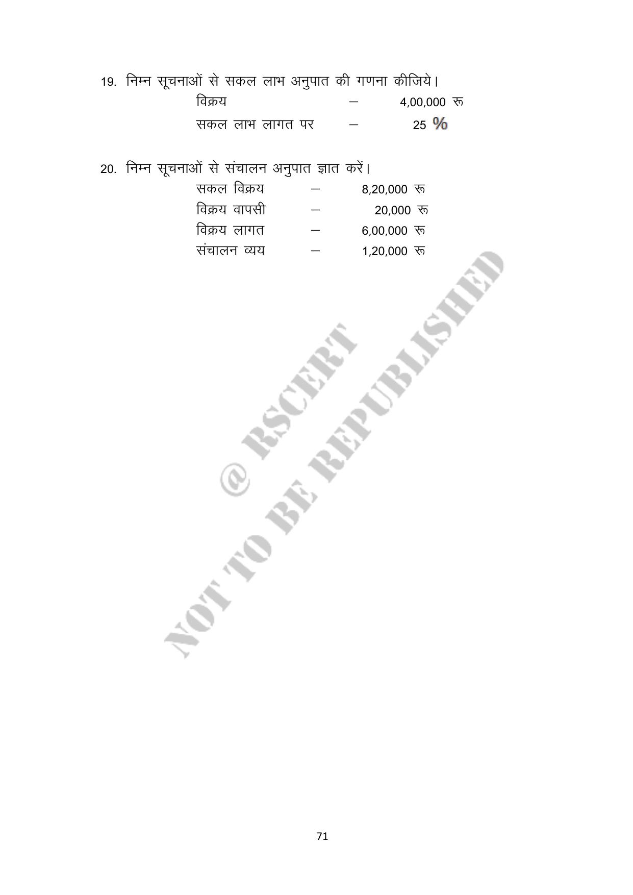 RBSE 2023 Class 12 Accountancy Question Bank - Page 71