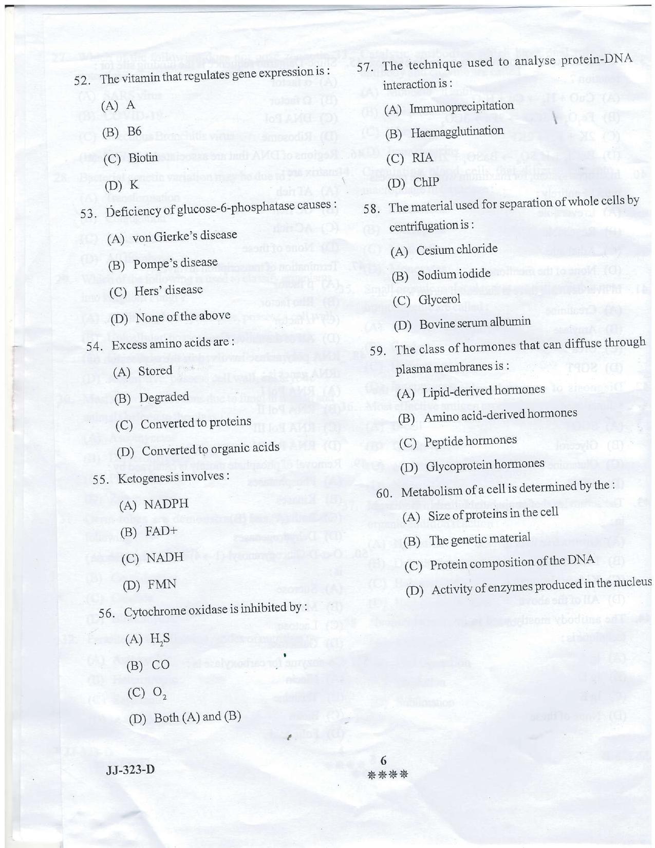 KUET 2023 M.Sc. Microbiology Question Paper - Page 32