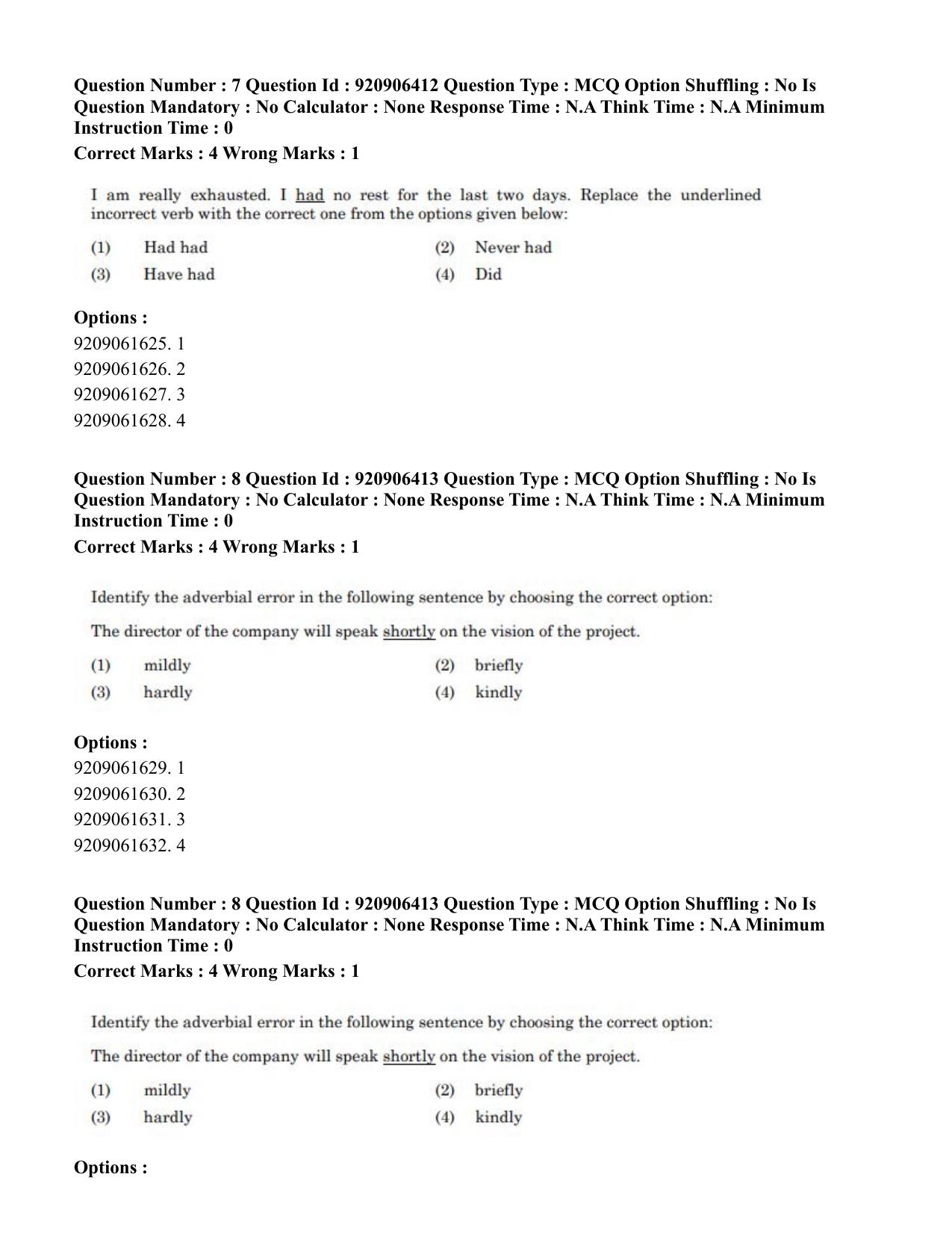 CUET PG 2023: ACQP24 – Vedanta, Sarvadarshan, Mimansa, Nyaya (Eng.) (06-06-2023) Question Paper - Page 20