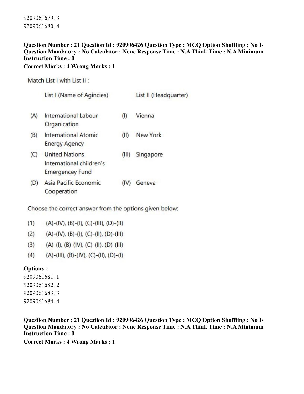 CUET PG 2023: ACQP24 – Vedanta, Sarvadarshan, Mimansa, Nyaya (Eng.) (06-06-2023) Question Paper - Page 36
