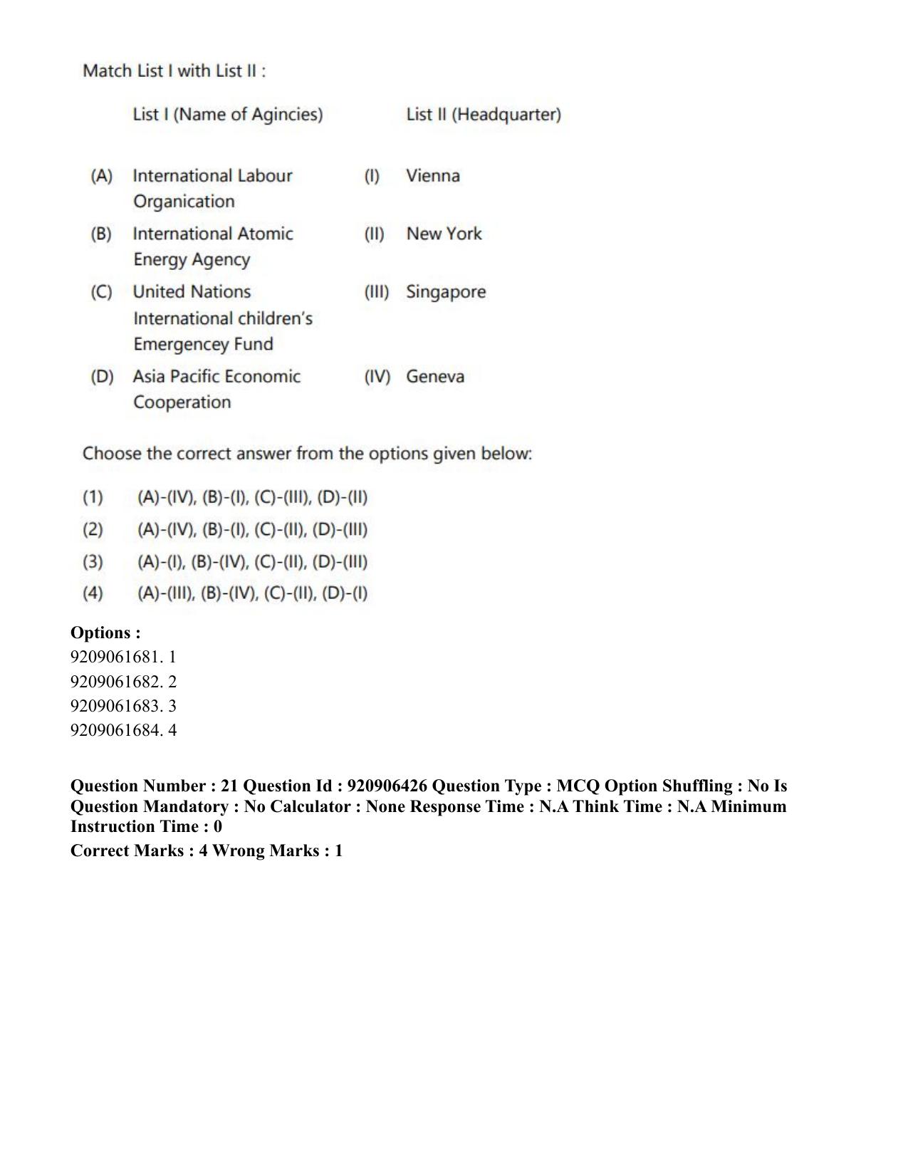 CUET PG 2023: ACQP24 – Vedanta, Sarvadarshan, Mimansa, Nyaya (Eng.) (06-06-2023) Question Paper - Page 37