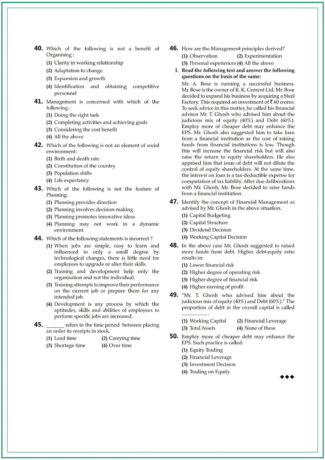 CUET UG Business Studies Sample Paper 8 - Page 4