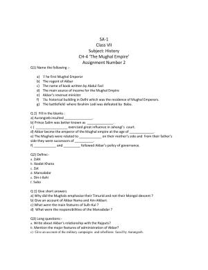CBSE Worksheets for Class 7 History Assignment 2