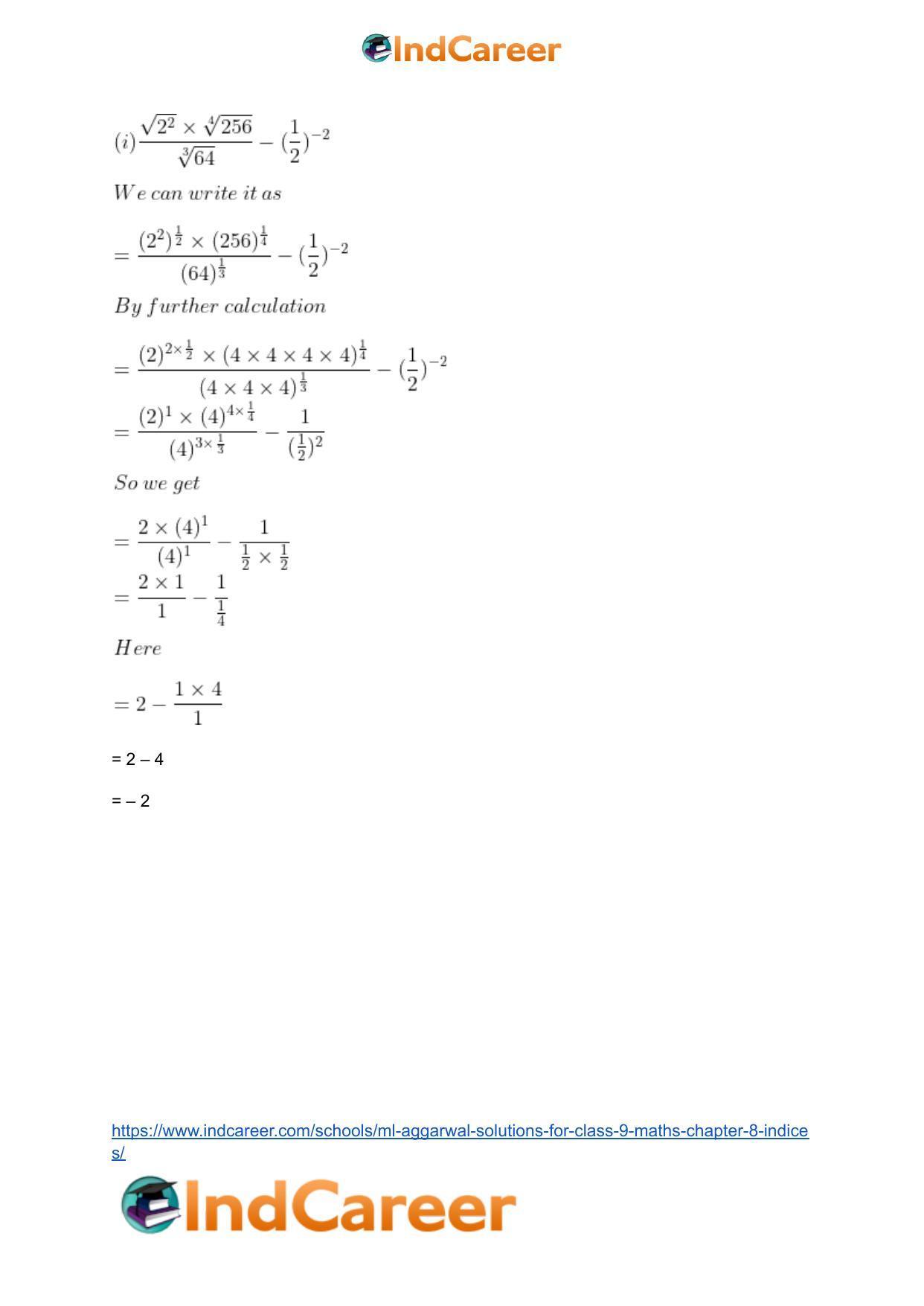 ML Aggarwal Solutions for Class 9 Maths Chapter 8- Indices - Page 19