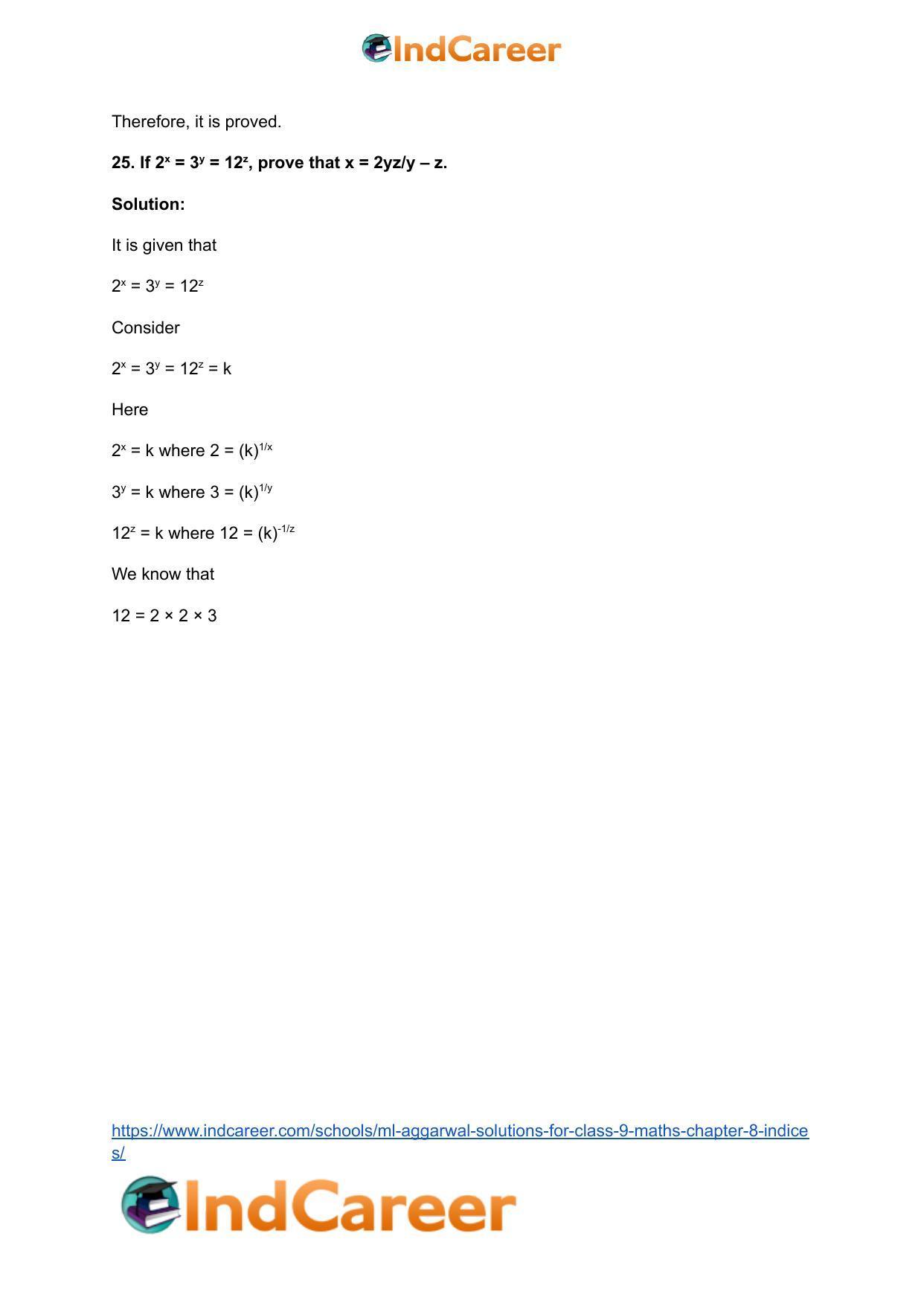 ML Aggarwal Solutions for Class 9 Maths Chapter 8- Indices - Page 35