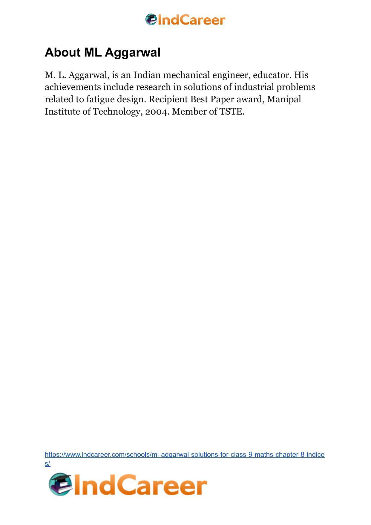 ML Aggarwal Solutions for Class 9 Maths Chapter 8- Indices - Page 45