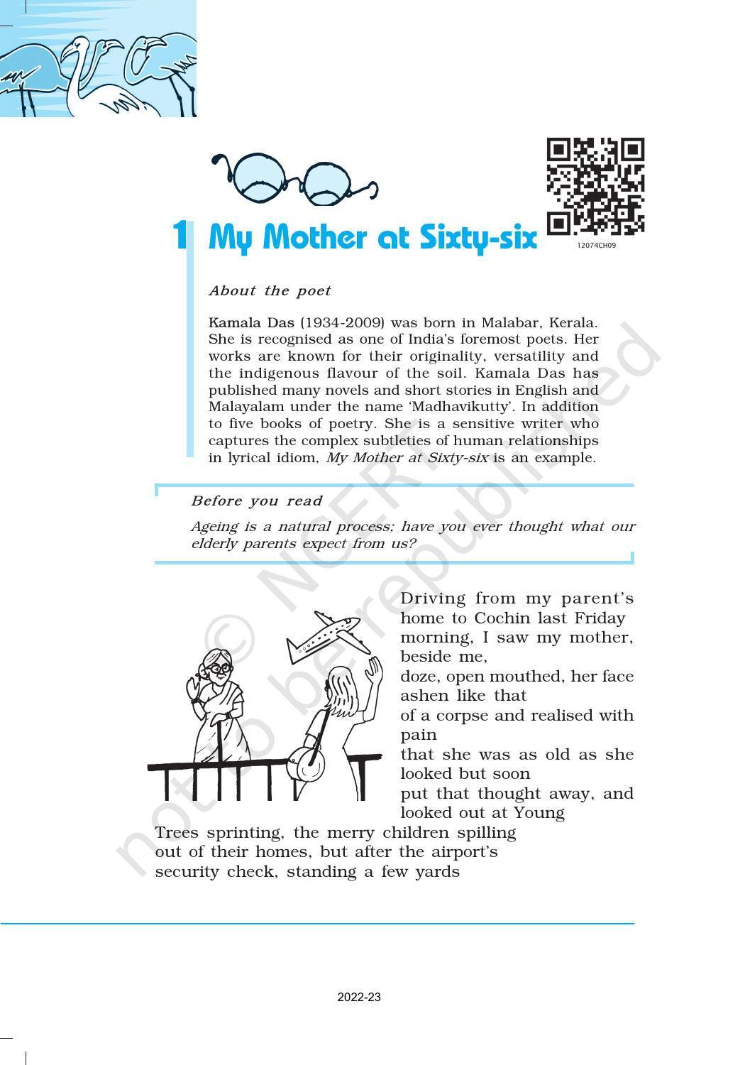 NCERT Book for Class 12 English Chapter 1 My Mother At Sixty-six - Page 2