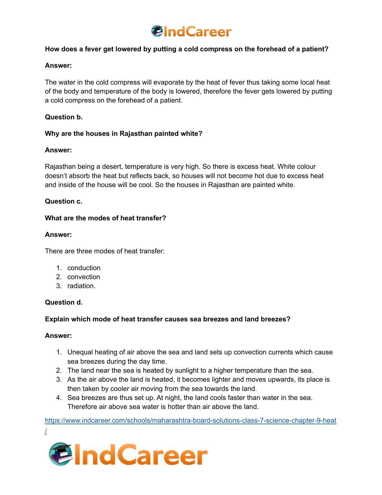 Maharashtra Board Solutions Class 7-Science: Chapter 9- Heat - Page 4