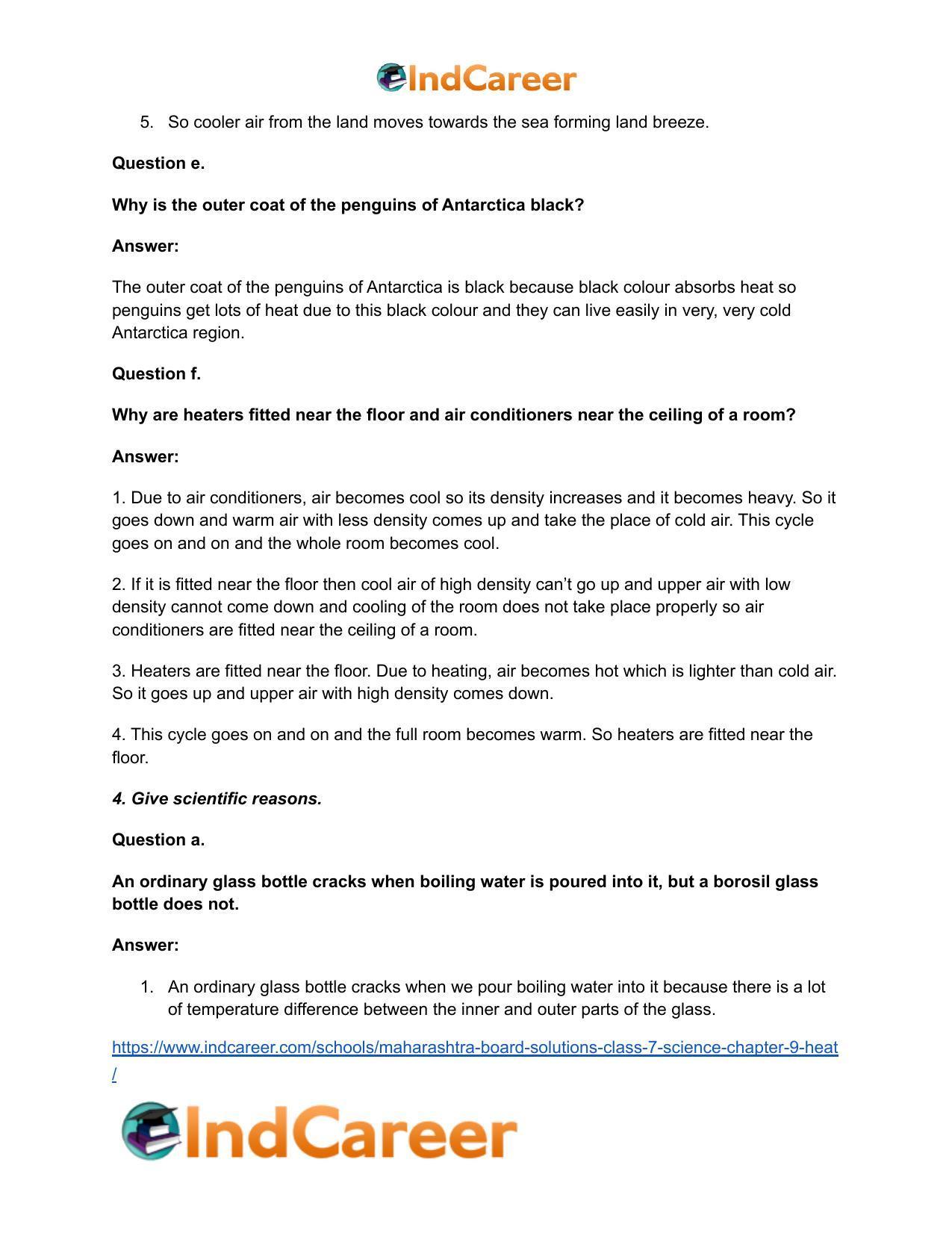 Maharashtra Board Solutions Class 7-Science: Chapter 9- Heat - Page 5