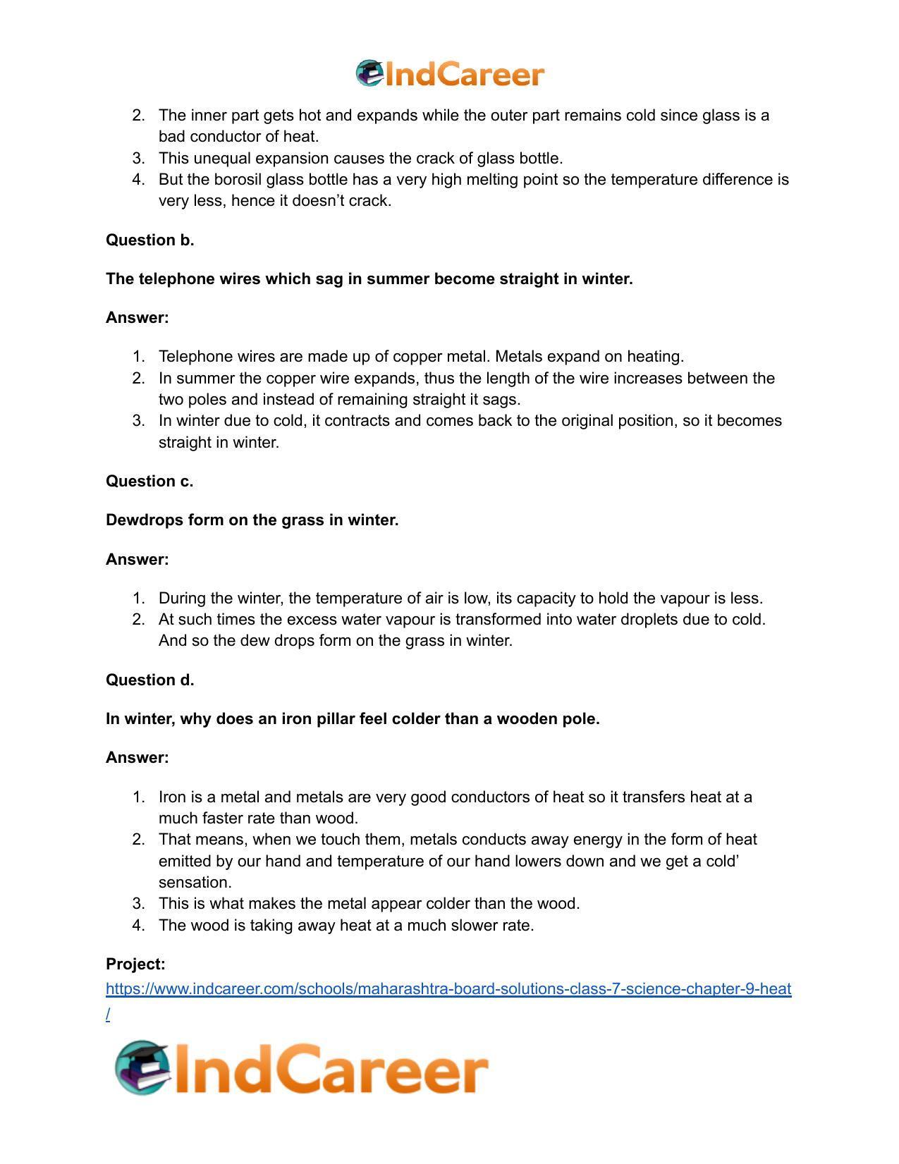 Maharashtra Board Solutions Class 7-Science: Chapter 9- Heat - Page 6
