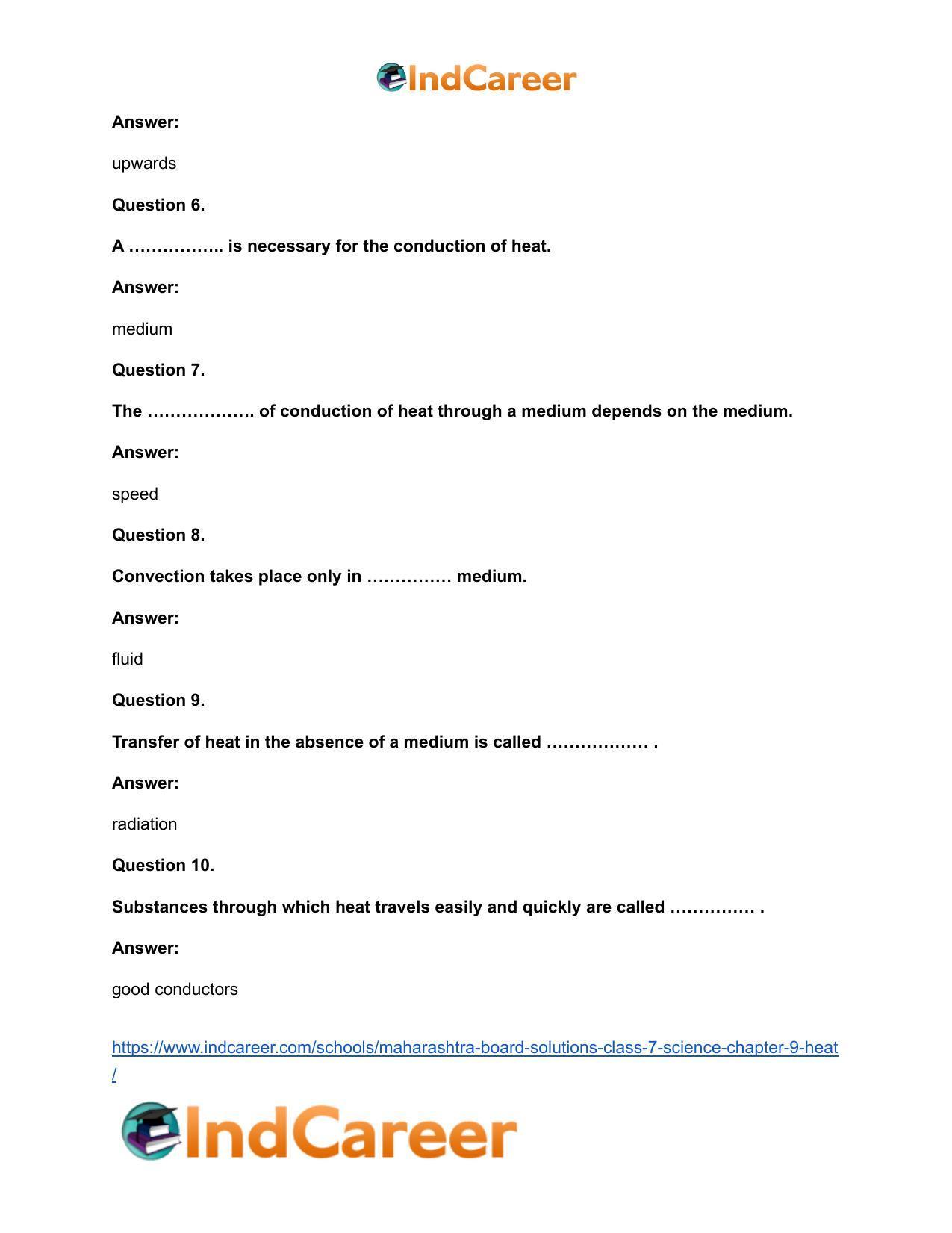 Maharashtra Board Solutions Class 7-Science: Chapter 9- Heat - Page 8