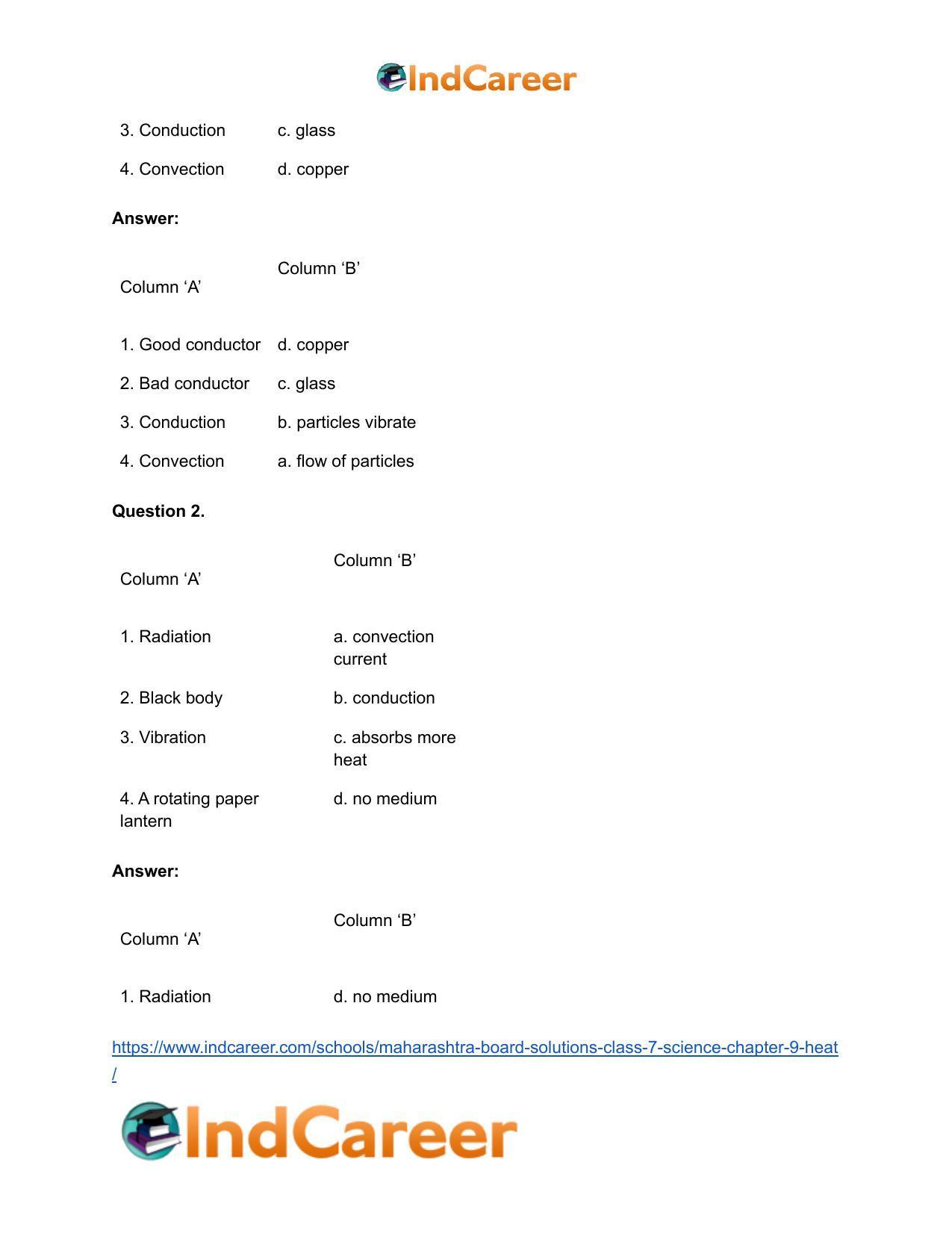 Maharashtra Board Solutions Class 7-Science: Chapter 9- Heat - Page 10