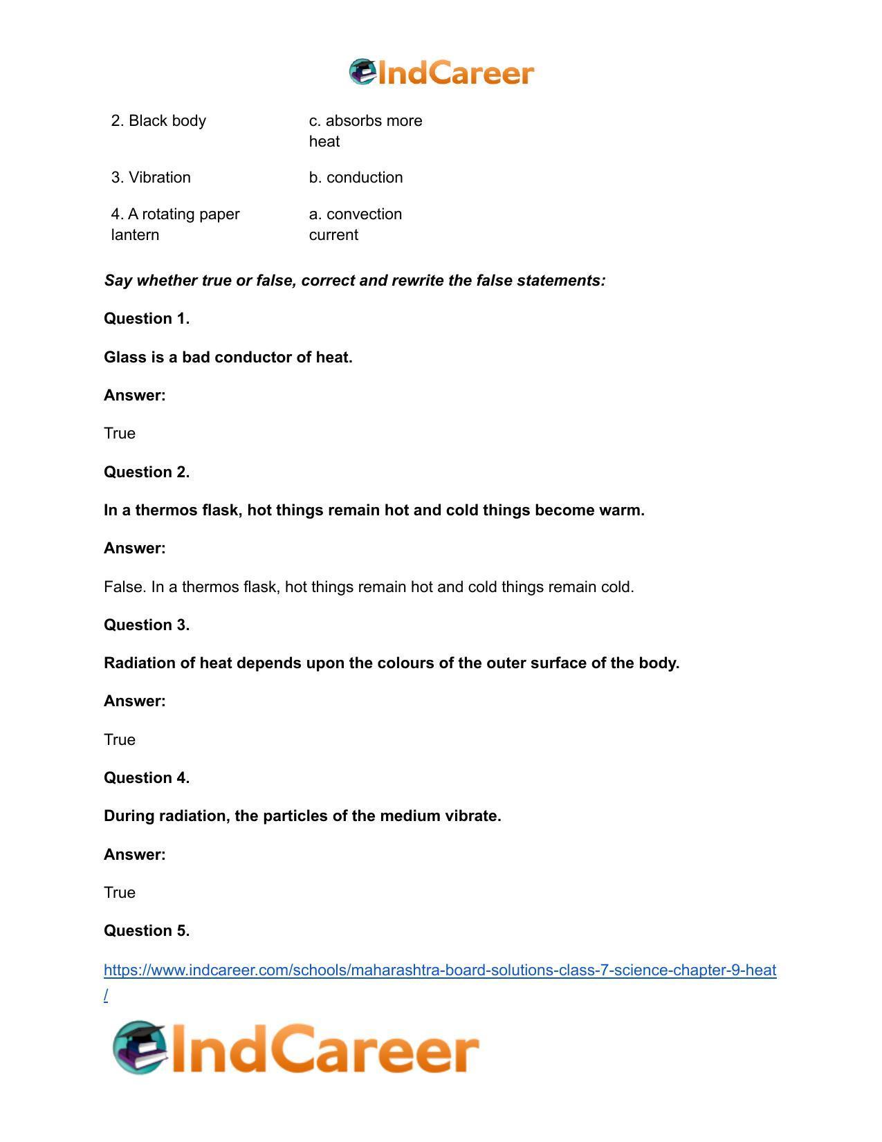Maharashtra Board Solutions Class 7-Science: Chapter 9- Heat - Page 11