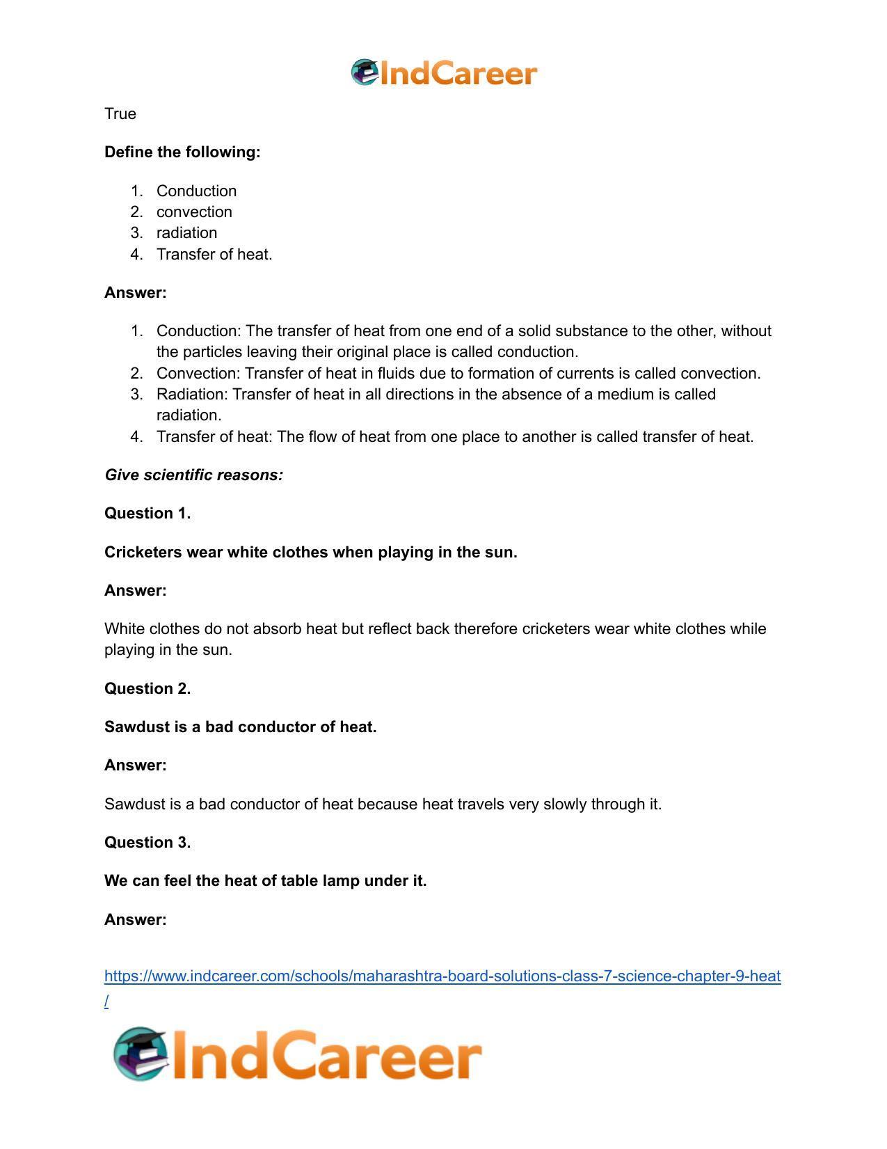 Maharashtra Board Solutions Class 7-Science: Chapter 9- Heat - Page 13