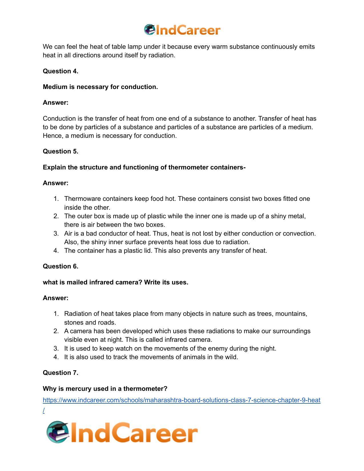Maharashtra Board Solutions Class 7-Science: Chapter 9- Heat - Page 14