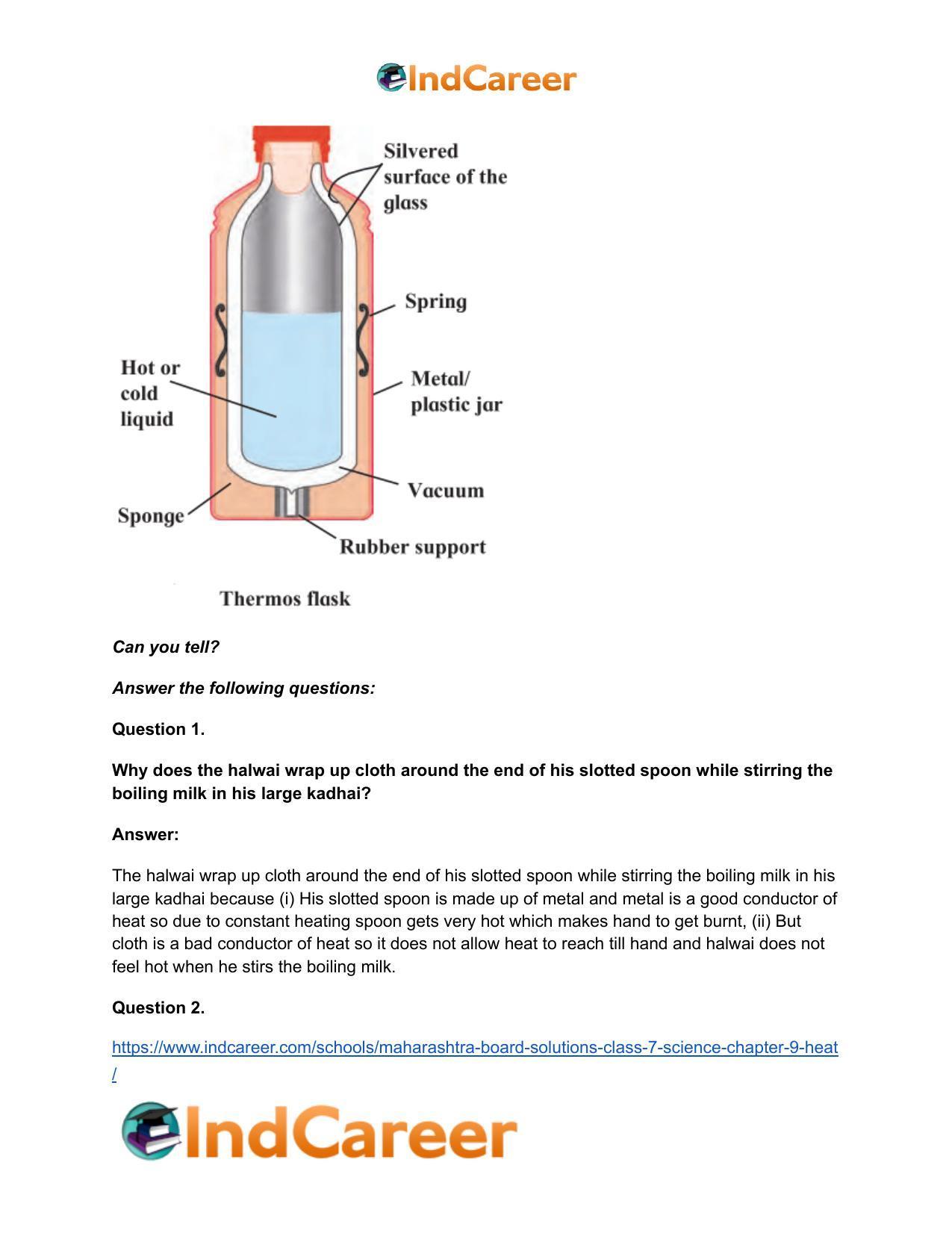 Maharashtra Board Solutions Class 7-Science: Chapter 9- Heat - Page 21