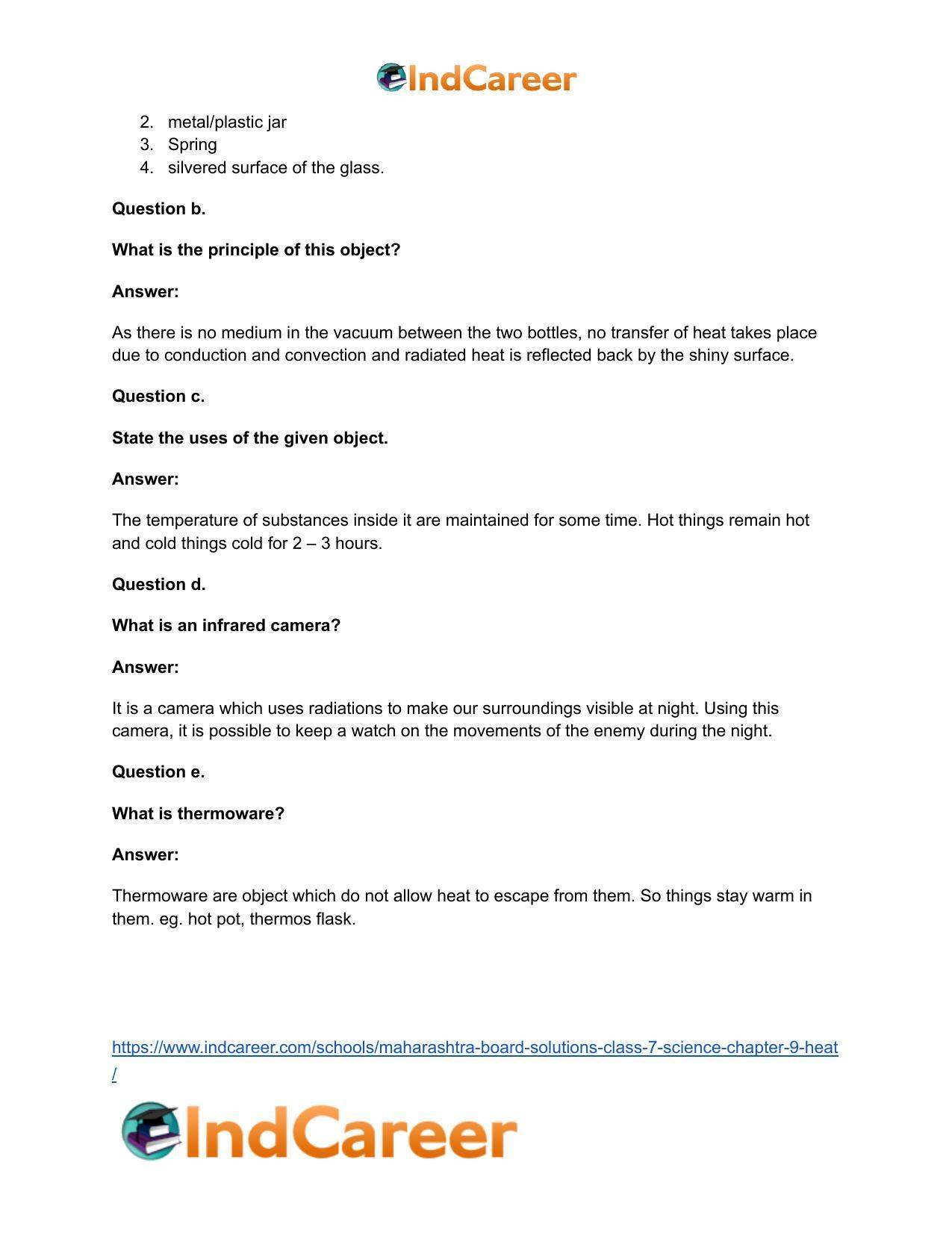 Maharashtra Board Solutions Class 7-Science: Chapter 9- Heat - Page 27