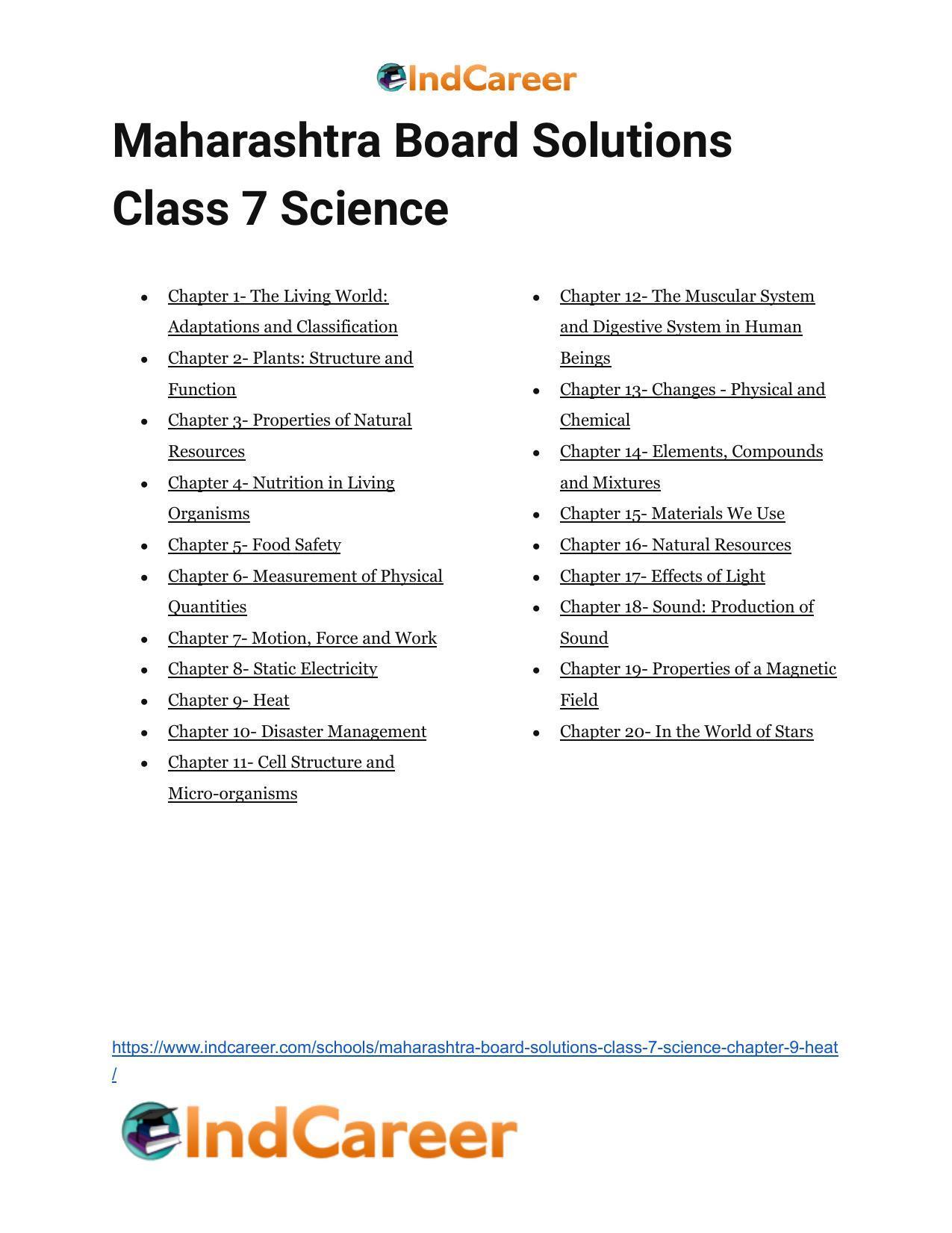 Maharashtra Board Solutions Class 7-Science: Chapter 9- Heat - Page 29