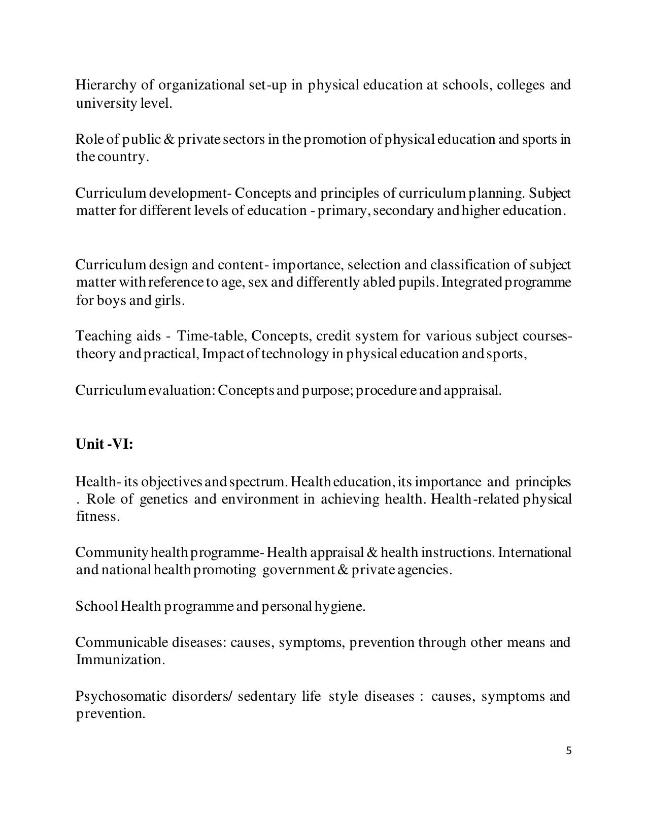 TNSET Syllabus - Physical Education - Page 5