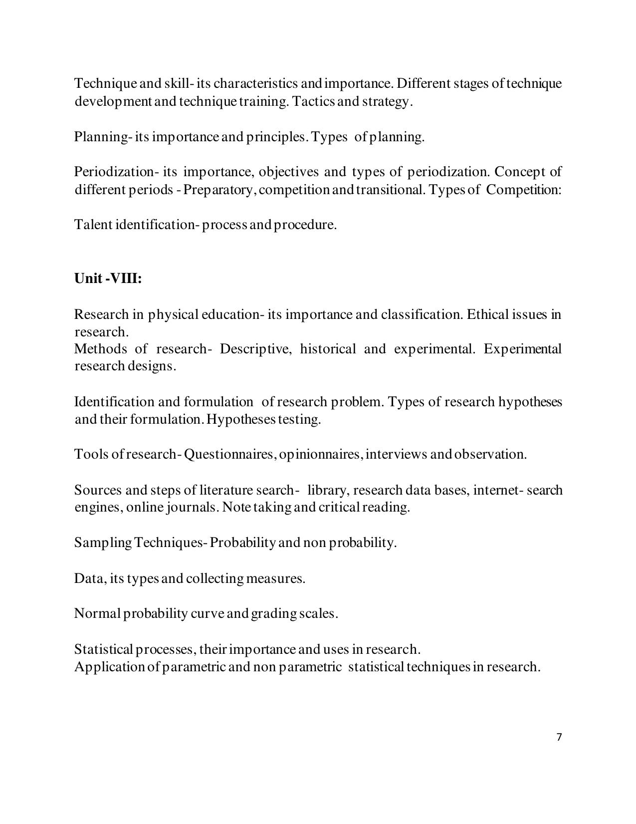 TNSET Syllabus - Physical Education - Page 7