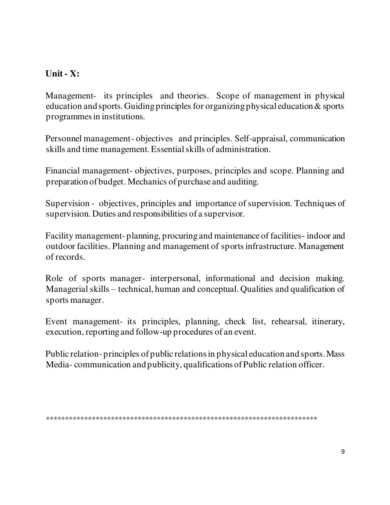 TNSET Syllabus - Physical Education - Page 9