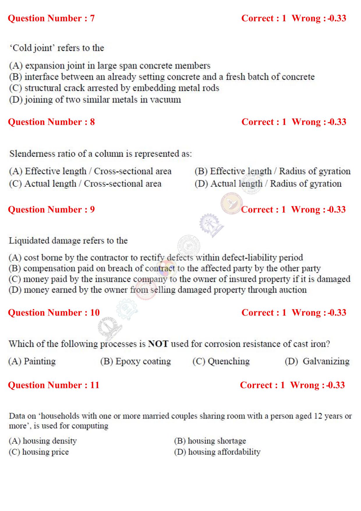 GATE 2017 Architecture and Planning (AR) Question Paper with Answer Key - Page 3