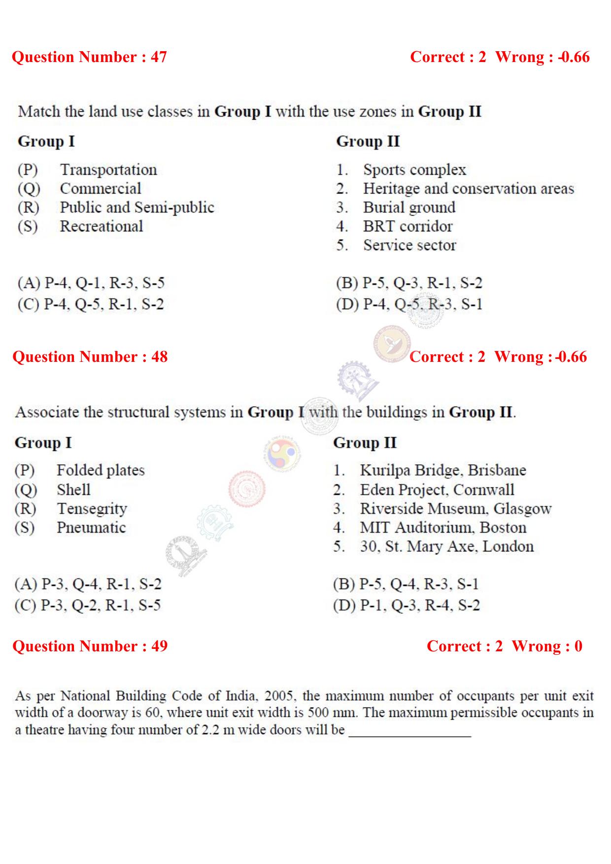 GATE 2017 Architecture and Planning (AR) Question Paper with Answer Key - Page 13