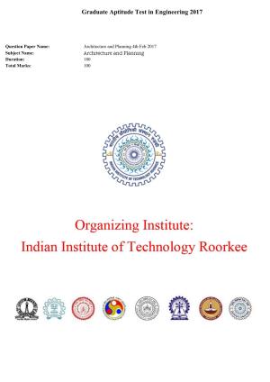 GATE 2017 Architecture and Planning (AR) Question Paper with Answer Key