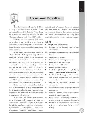 Maharashtra HSC Environment Education Syllabus