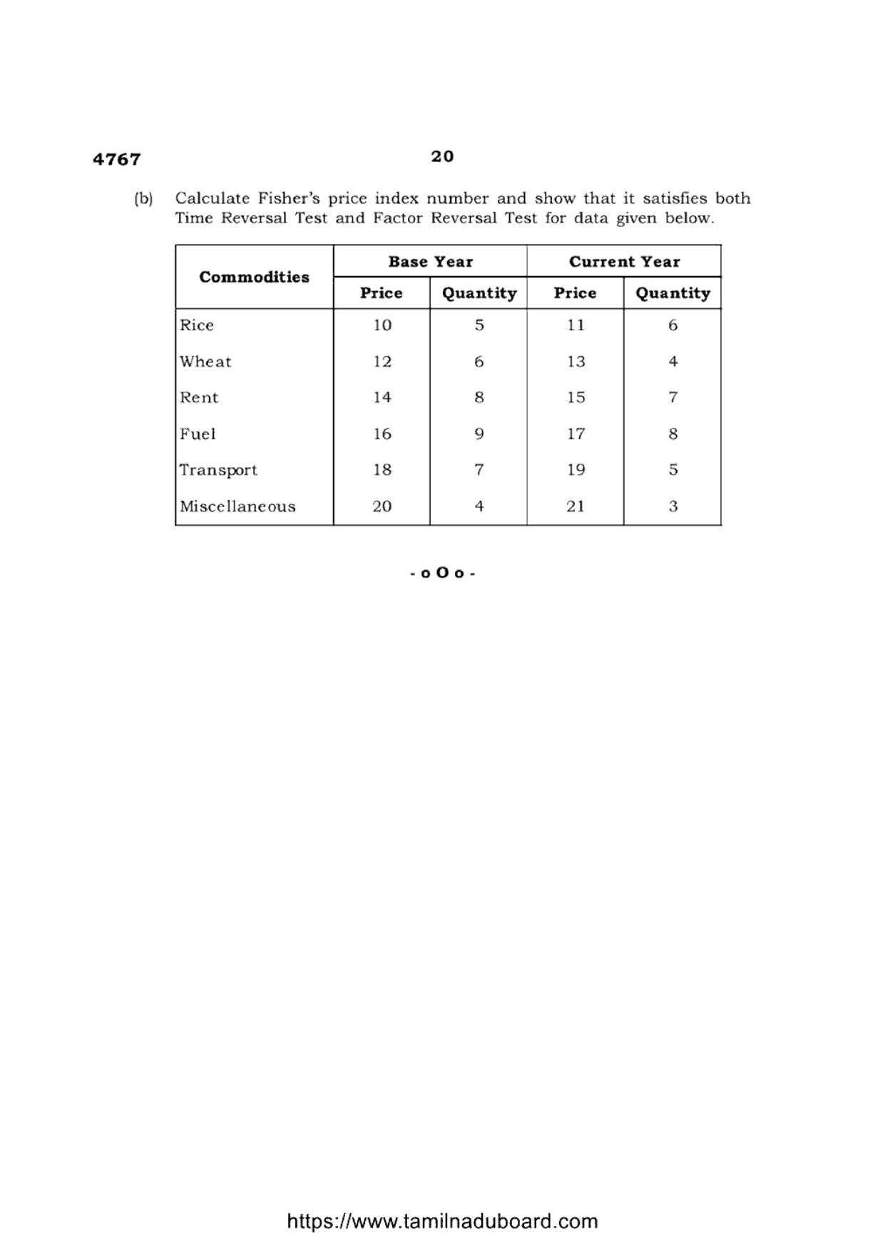 TN Class 12 Business Mathematics And Statistics 4767 Question Papers 2020 - Page 20