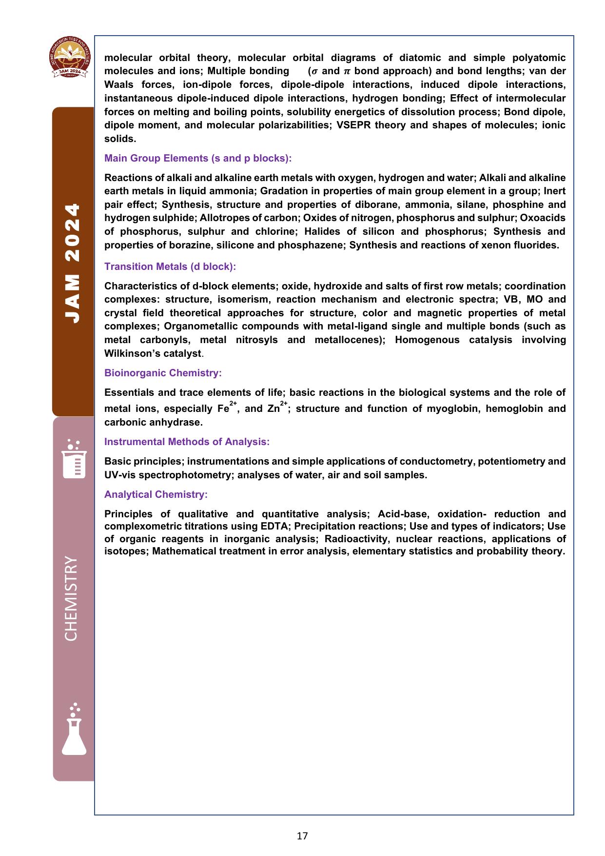 IIT JAM Exam Syllabus - Page 23