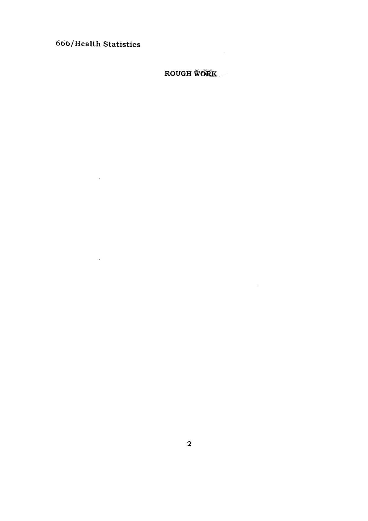 BHU RET HEALTH STATISTICS 2015 Question Paper - Page 2