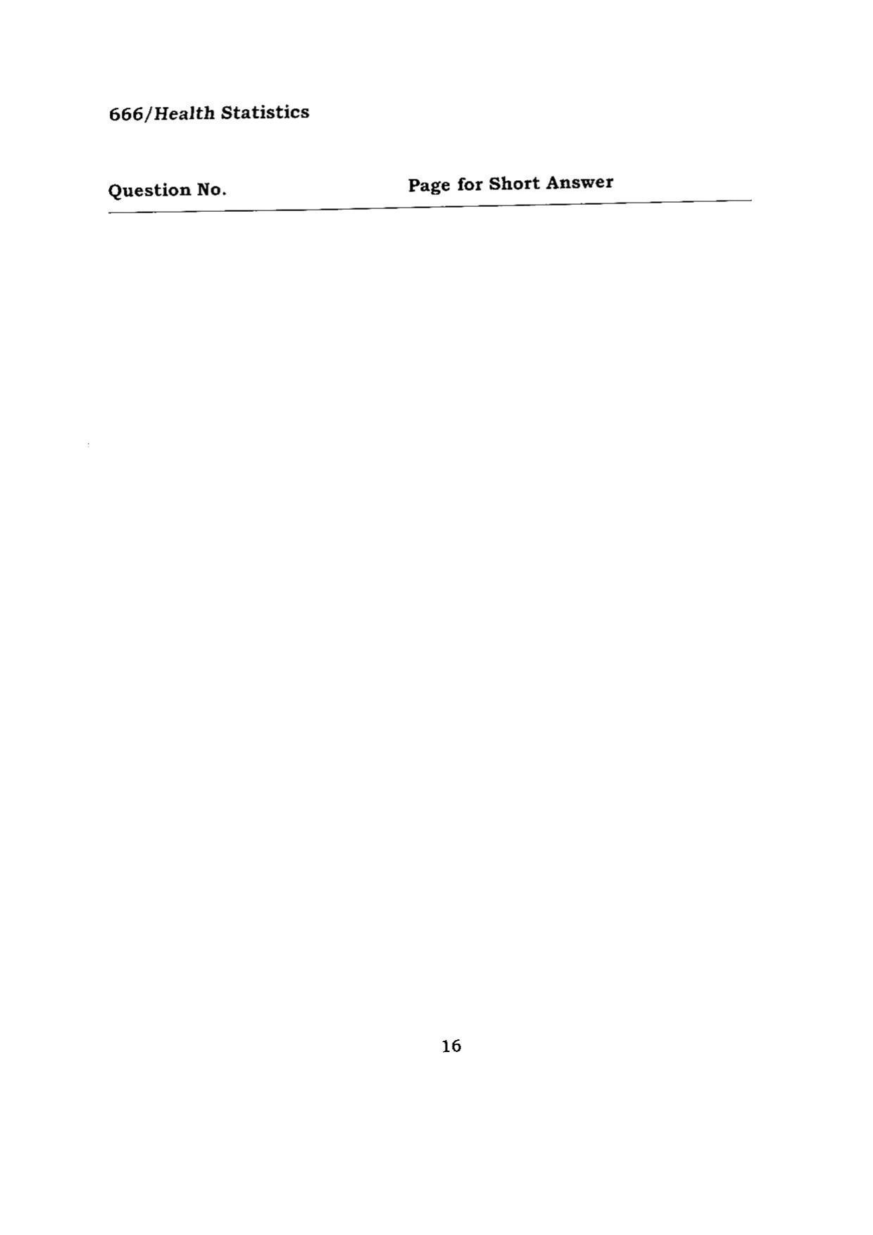 BHU RET HEALTH STATISTICS 2015 Question Paper - Page 16