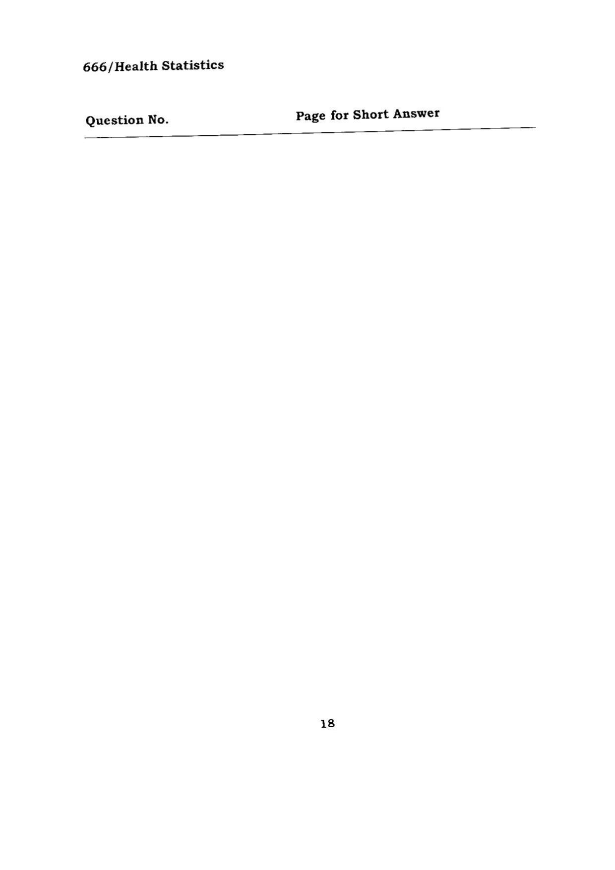 BHU RET HEALTH STATISTICS 2015 Question Paper - Page 18