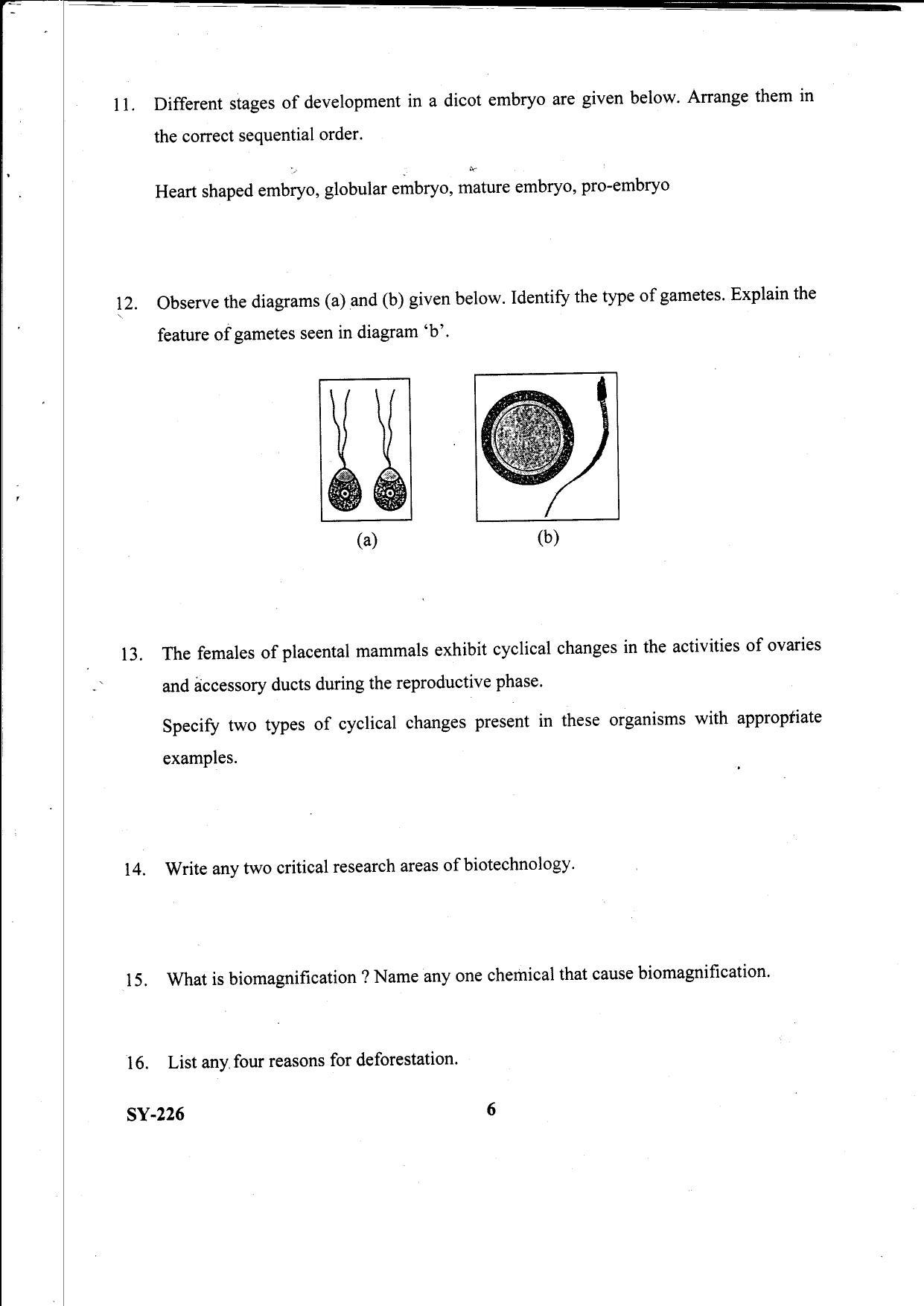 Kerala Plus Two 2021 Biology Annual Question Paper - Page 6