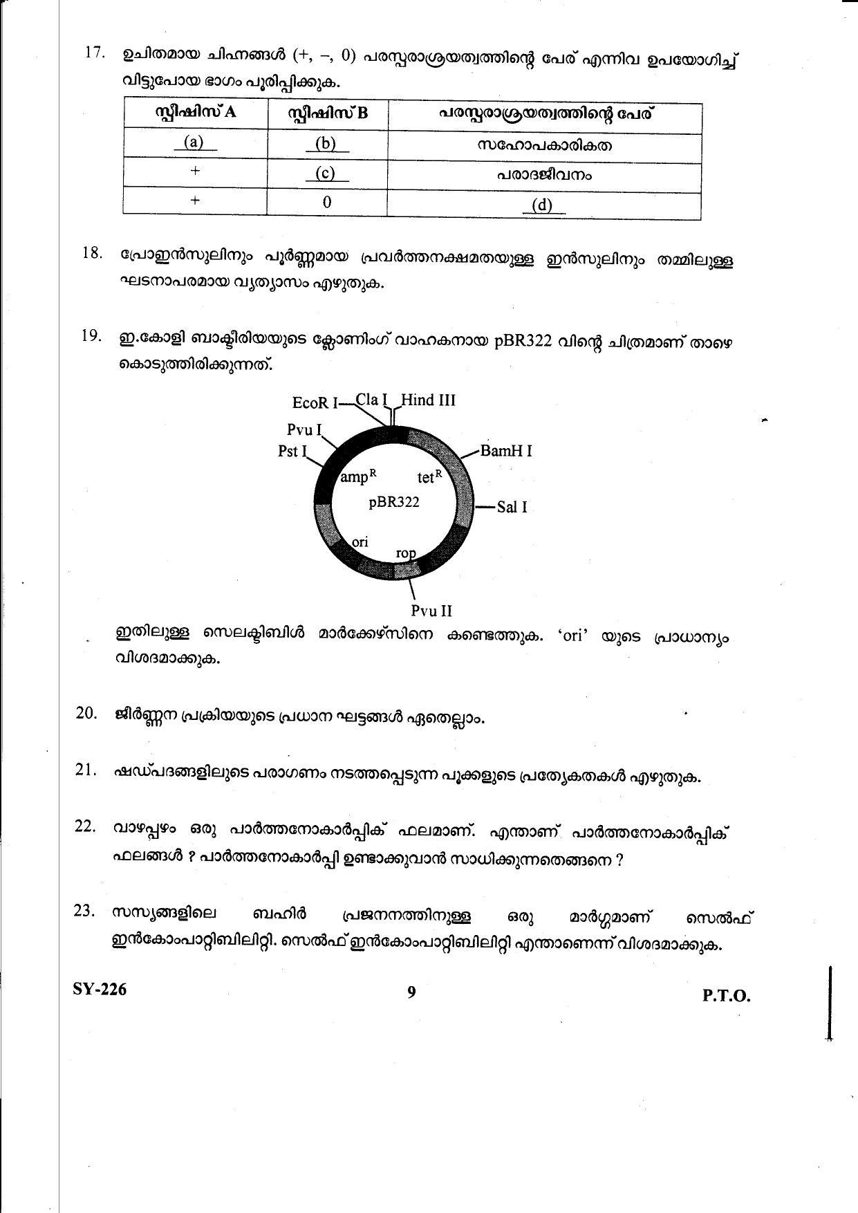 Kerala Plus Two 2021 Biology Annual Question Paper - Page 9