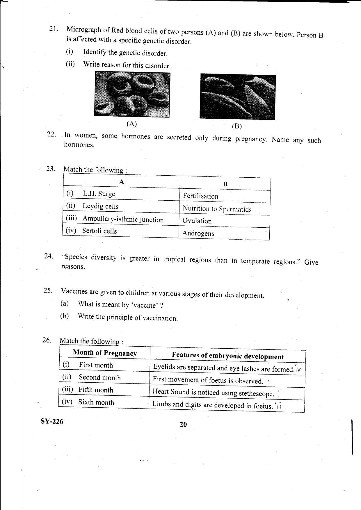 Kerala Plus Two 2021 Biology Annual Question Paper - Page 20