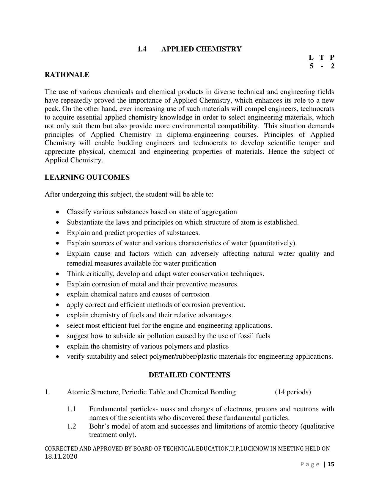 SYLLABUS FOR FIRST SEMESTER SESSION (2020-2021) - SIX SEMESTER DIPLOMA COURSE IN AGRICULTURAL ENGINEERING - Page 15