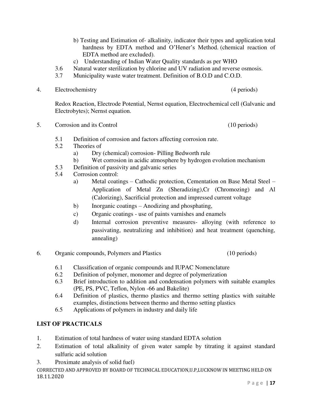 SYLLABUS FOR FIRST SEMESTER SESSION (2020-2021) - SIX SEMESTER DIPLOMA COURSE IN AGRICULTURAL ENGINEERING - Page 17