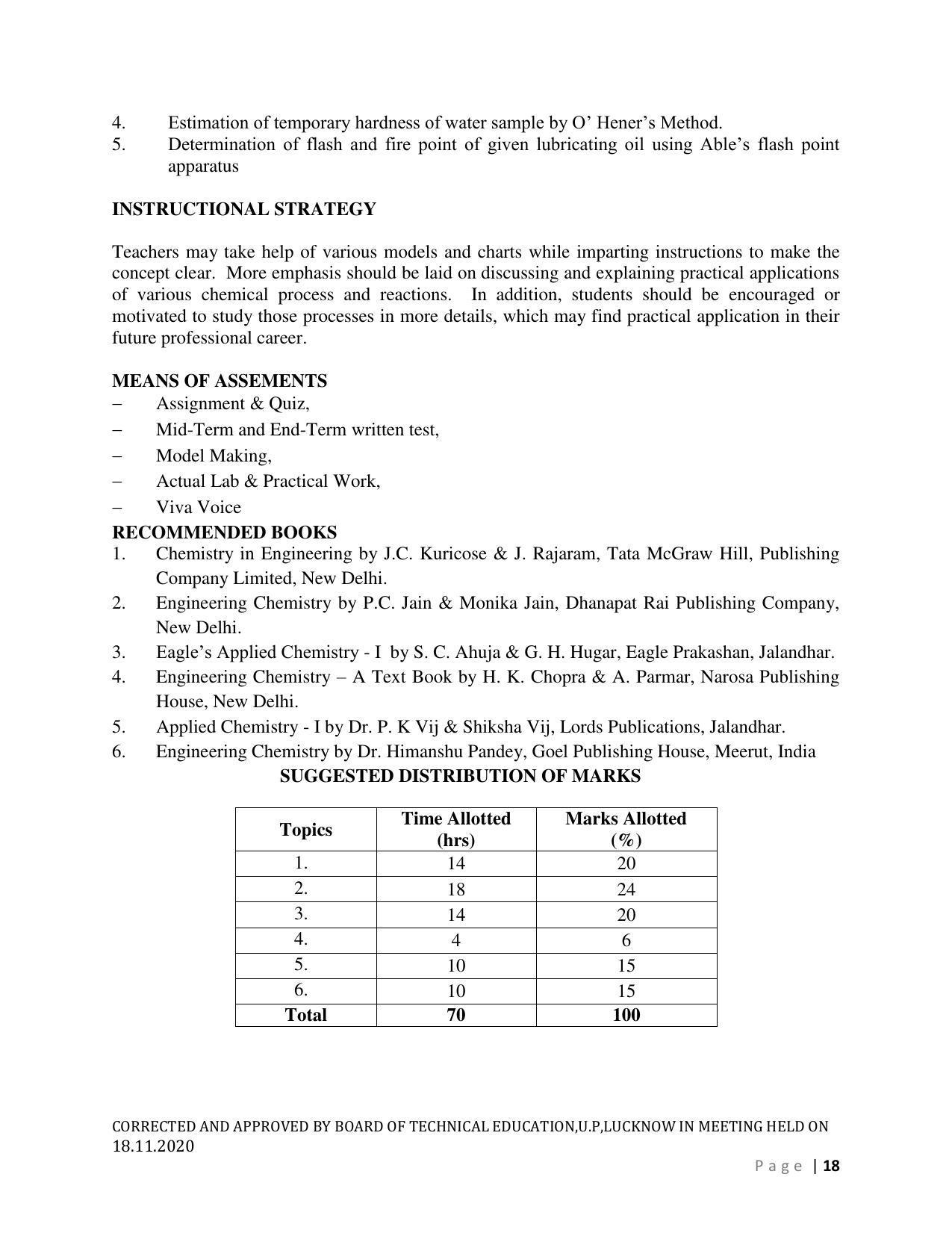 SYLLABUS FOR FIRST SEMESTER SESSION (2020-2021) - SIX SEMESTER DIPLOMA COURSE IN AGRICULTURAL ENGINEERING - Page 18