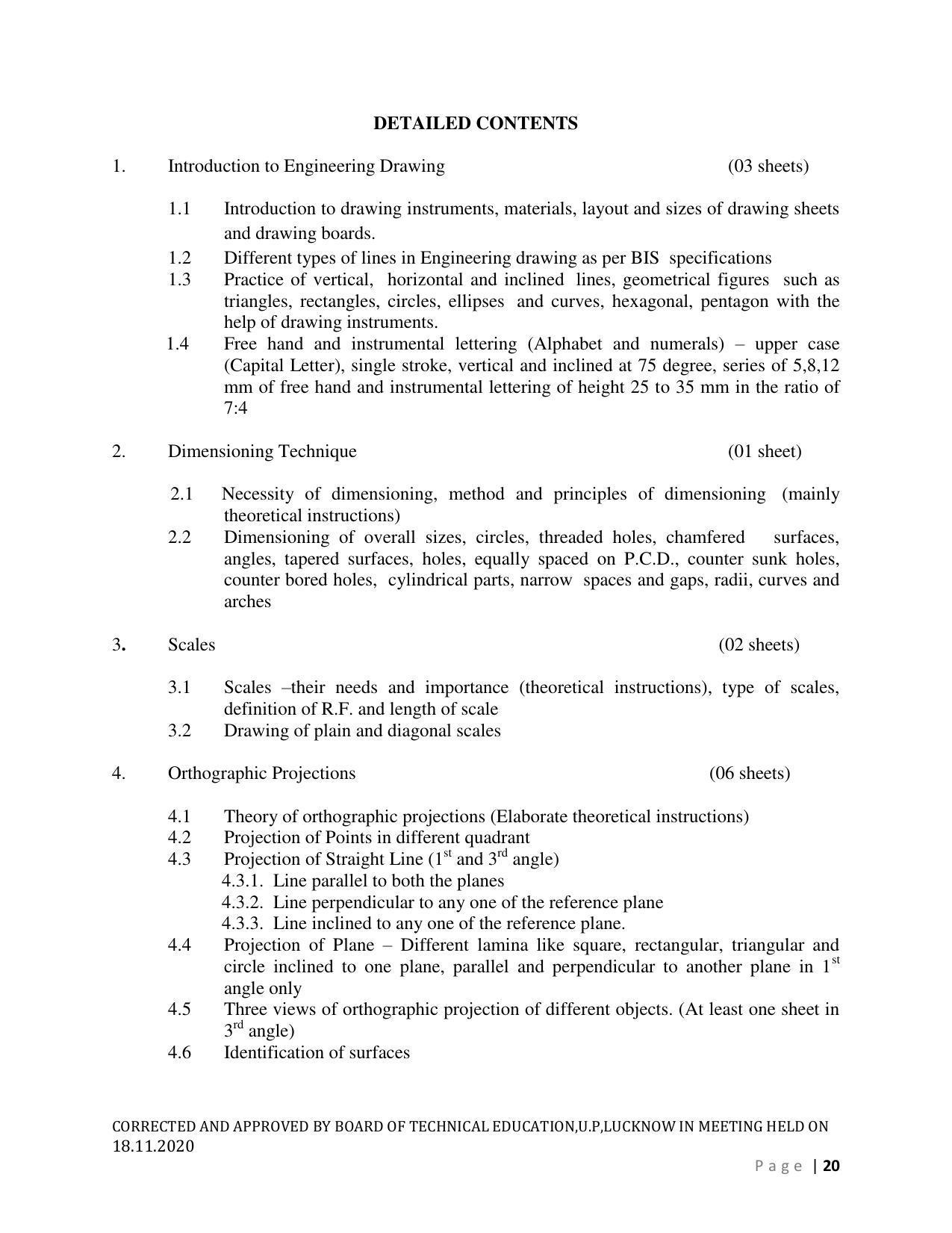 SYLLABUS FOR FIRST SEMESTER SESSION (2020-2021) - SIX SEMESTER DIPLOMA COURSE IN AGRICULTURAL ENGINEERING - Page 20