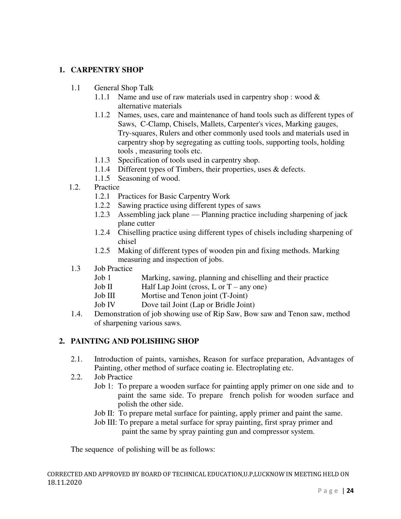 SYLLABUS FOR FIRST SEMESTER SESSION (2020-2021) - SIX SEMESTER DIPLOMA COURSE IN AGRICULTURAL ENGINEERING - Page 24